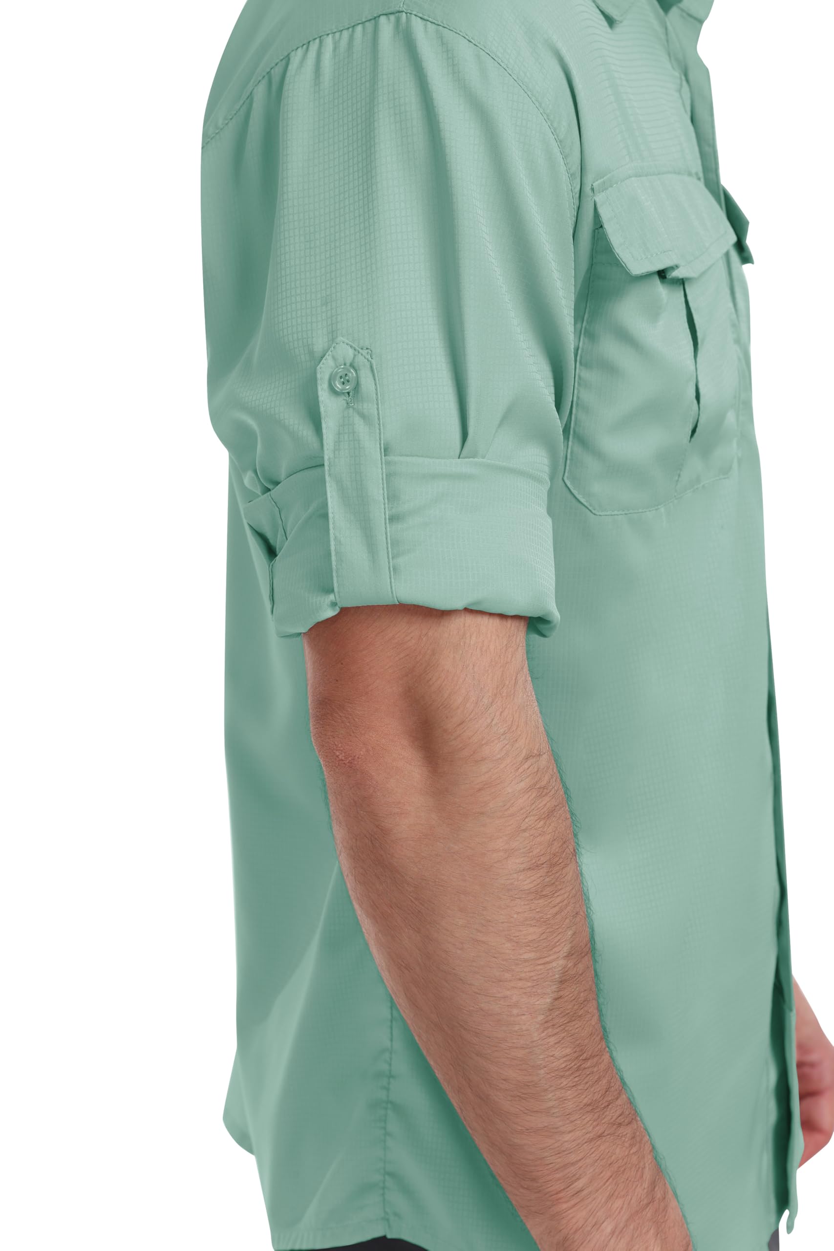 MoFiz Uomo Camicia Sportiva a Manica Lunga Leggera Camicie da Pesca Escursionismo Outdoor Protezione UV Funzionale Shirt Traspirante ad Asciugatura Rapida