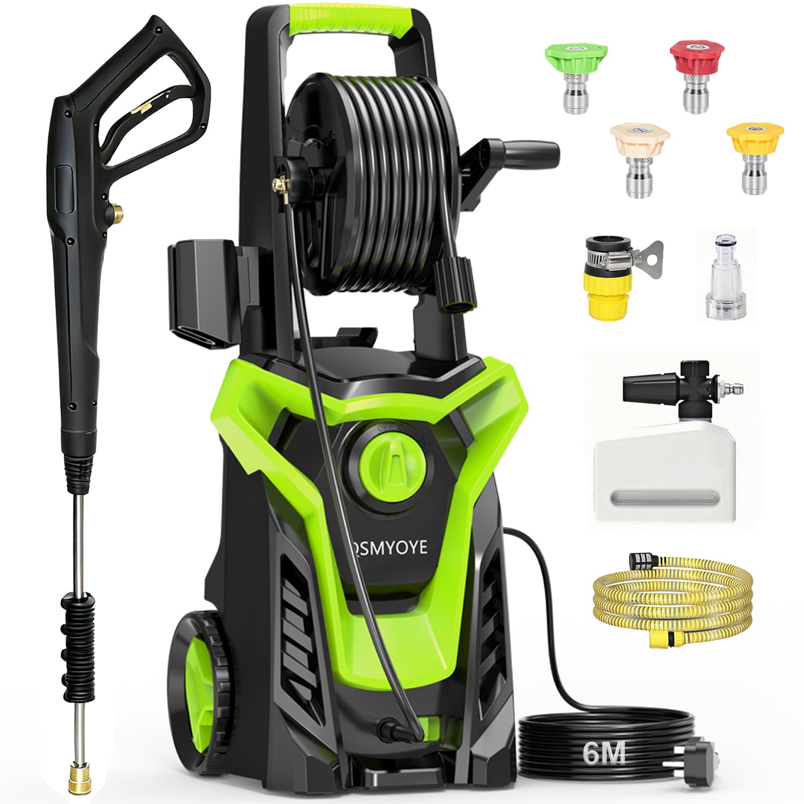 Pressure Washers, 2000W 160Bar High-Pressure 540L/H Flow Rate Jet Washers/Pressure Washers with Adjustable Nozzle & 8m Hose, Electric Power Pressure Washer for Cleaning Cars, Driveways, Patios, Fences