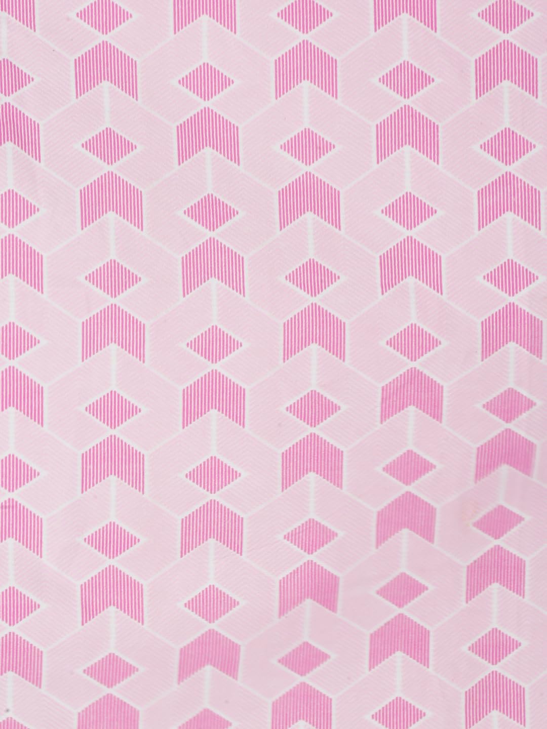 Klotthe Pink Geometric 300 TC Cotton Blend Double Bedsheet Set in Book Fold Packing 3