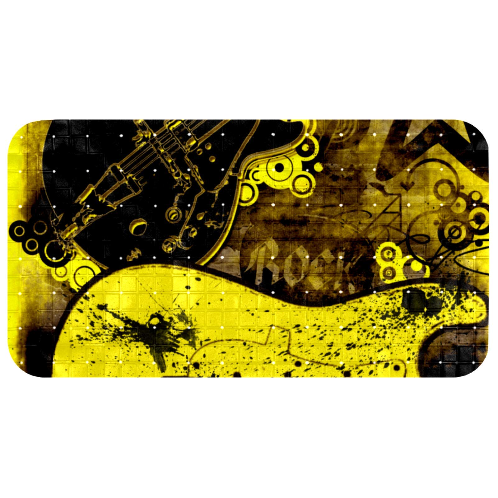 Tapis de bain antidérapant Bennigiry 68,3x37,3 cm avec ventouses de douche