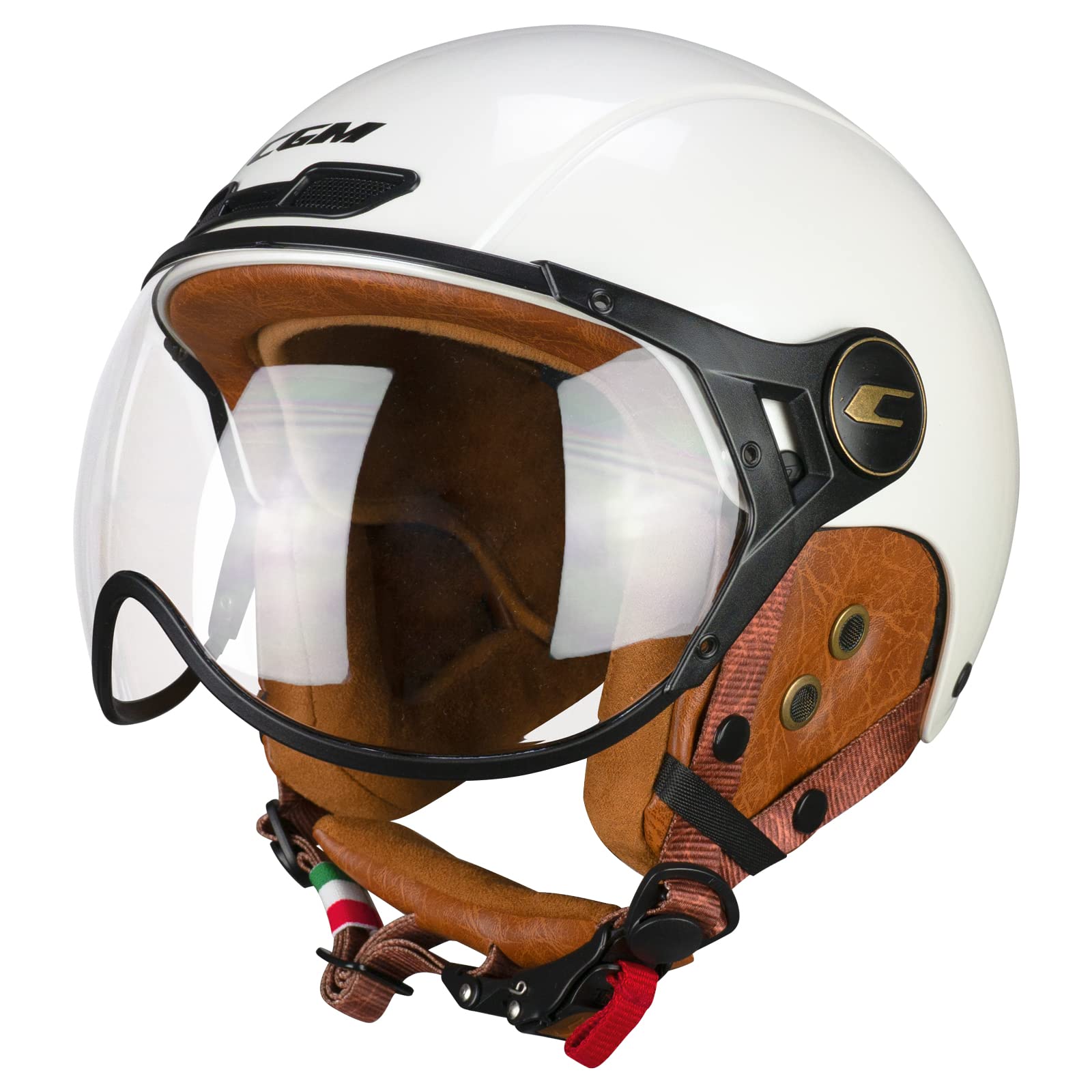 CGM EBI Casque de Ski Unisexe Adulte, Blanc nacré, S (55-56cm)
