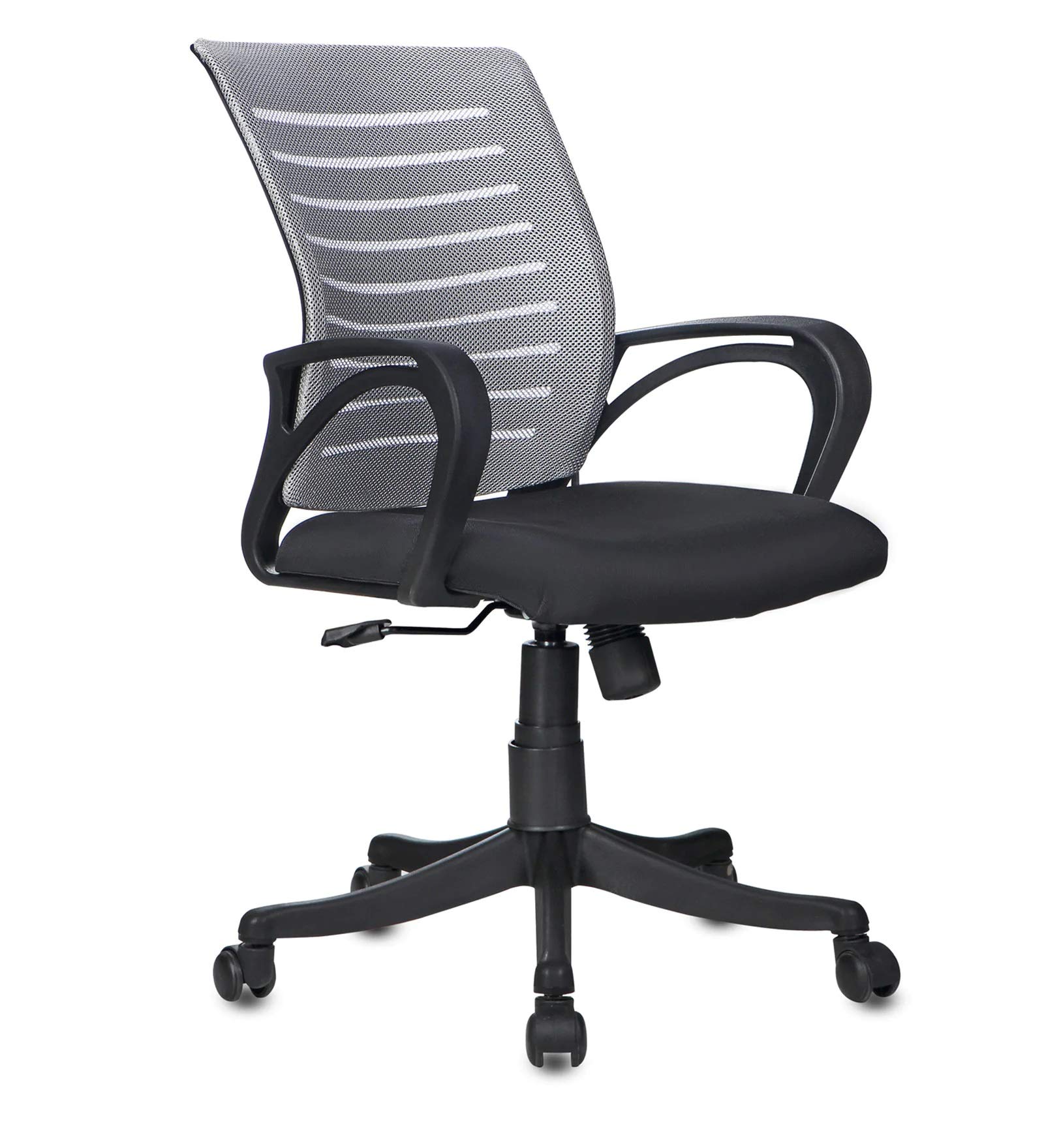Deal Dhamaal Low Back Royal Ergonomic Desk Mesh Chair in Grey & Black Colour 1