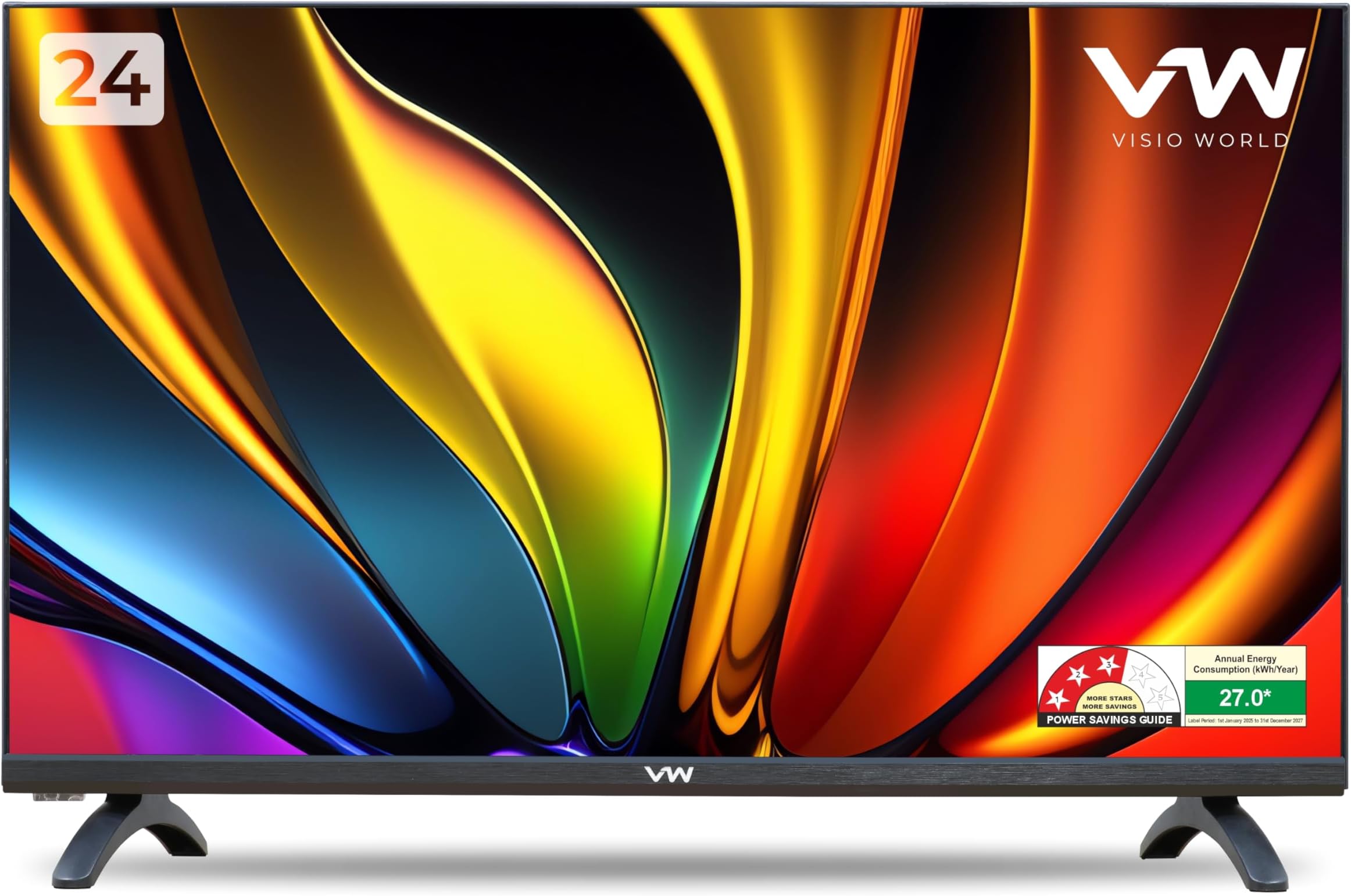VW 60 cm (24 inches) Premium Series HD Ready LED TV VW24A (Black)