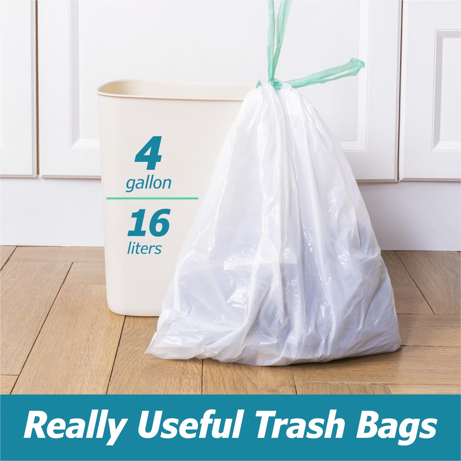 Lot De 200 Petits Sacs Poubelle Individuels Non Parfumés Avec Cordon De Serrage De 12 Litres, Sacs Poubelle épais Séparés Pour Salle De Bain