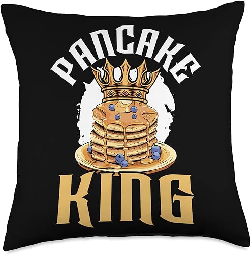 Miniatura 4 de Pancake Maker Foodie SteMi Apparel King Maker Pancakes Food Lover - Almohada de 16 x 16 pulgadas, multicolor