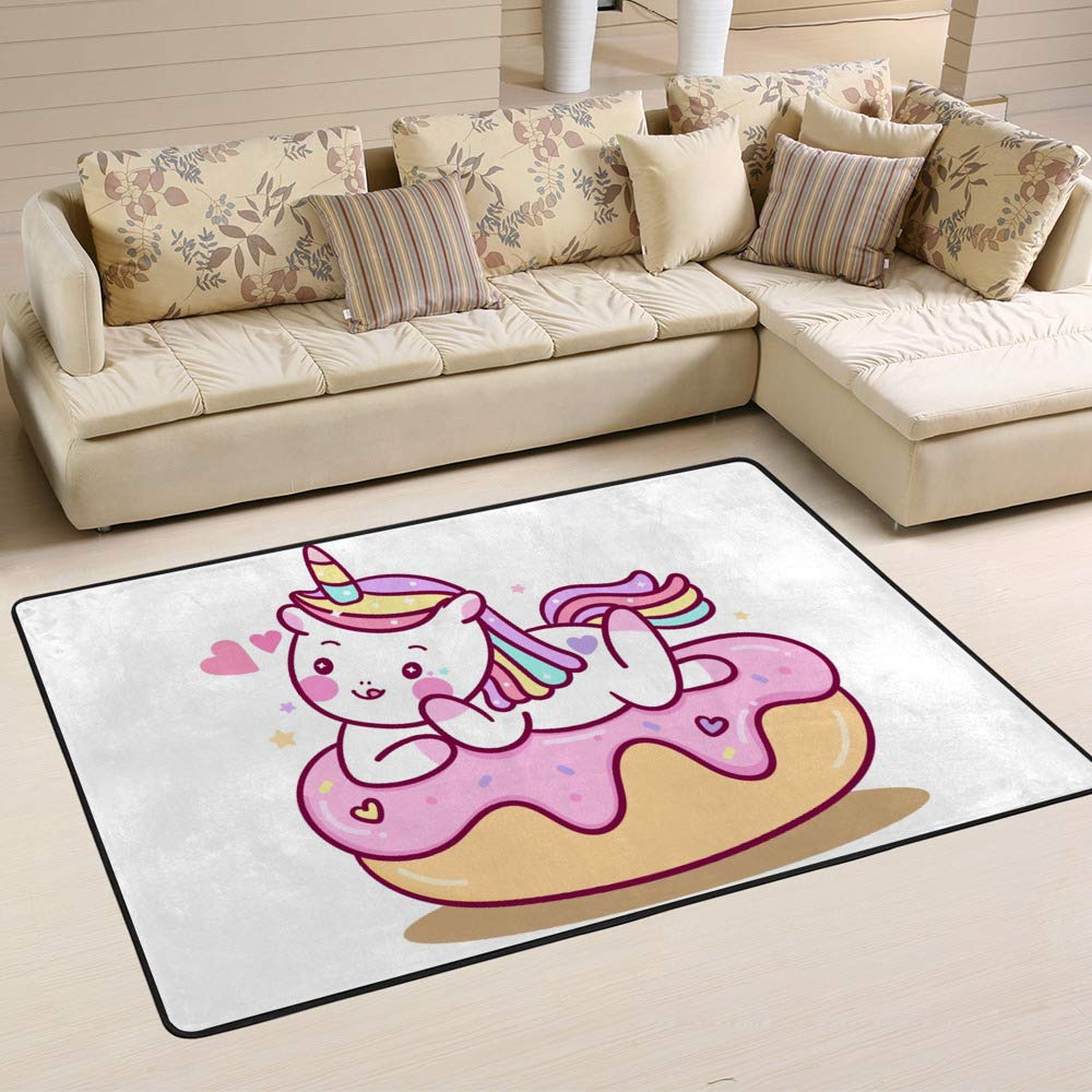 Tapis licorne kawaii grand tapis de salon poney dessin animé