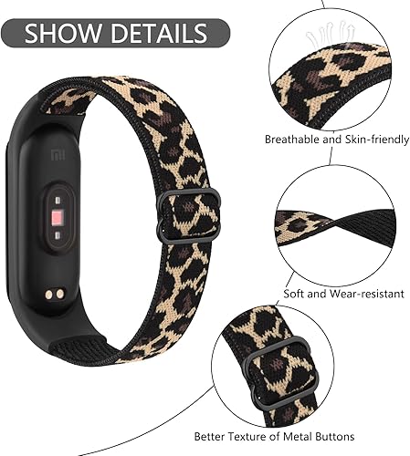 Miniatura 2 de Wanme Bandas para Amazfit Band 5 correas de repuesto para mujeres y hombres paquete de 2 correas deportivas elásticas suaves compatibles con Amazfit