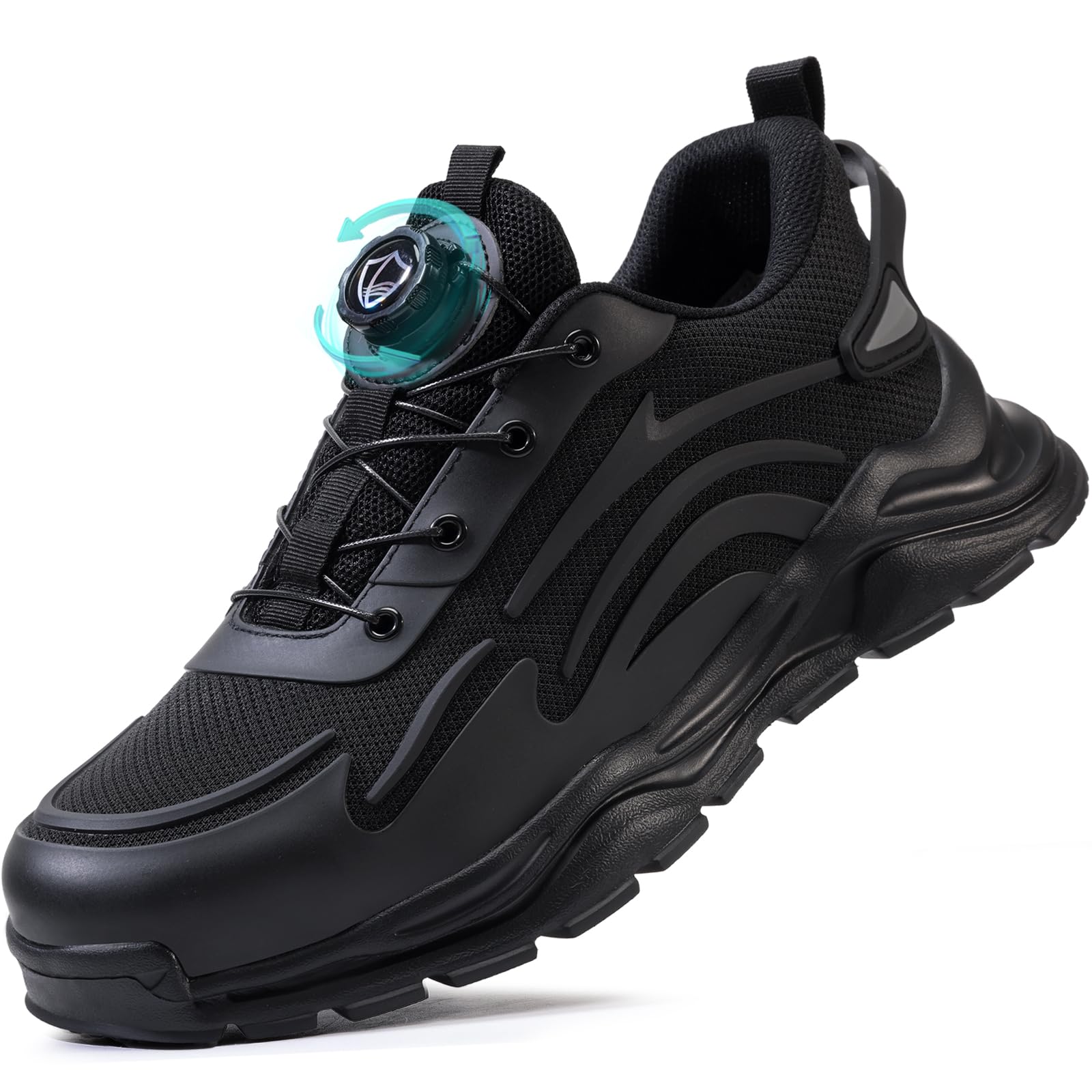 Safety Shoes Lightweight Steel Toe Cap Safety Shoes for Men Safety Shoes Swivel Buckle Safety Shoes Comfortable Work Shoes Work Shoes No Lace Up Button-image-29