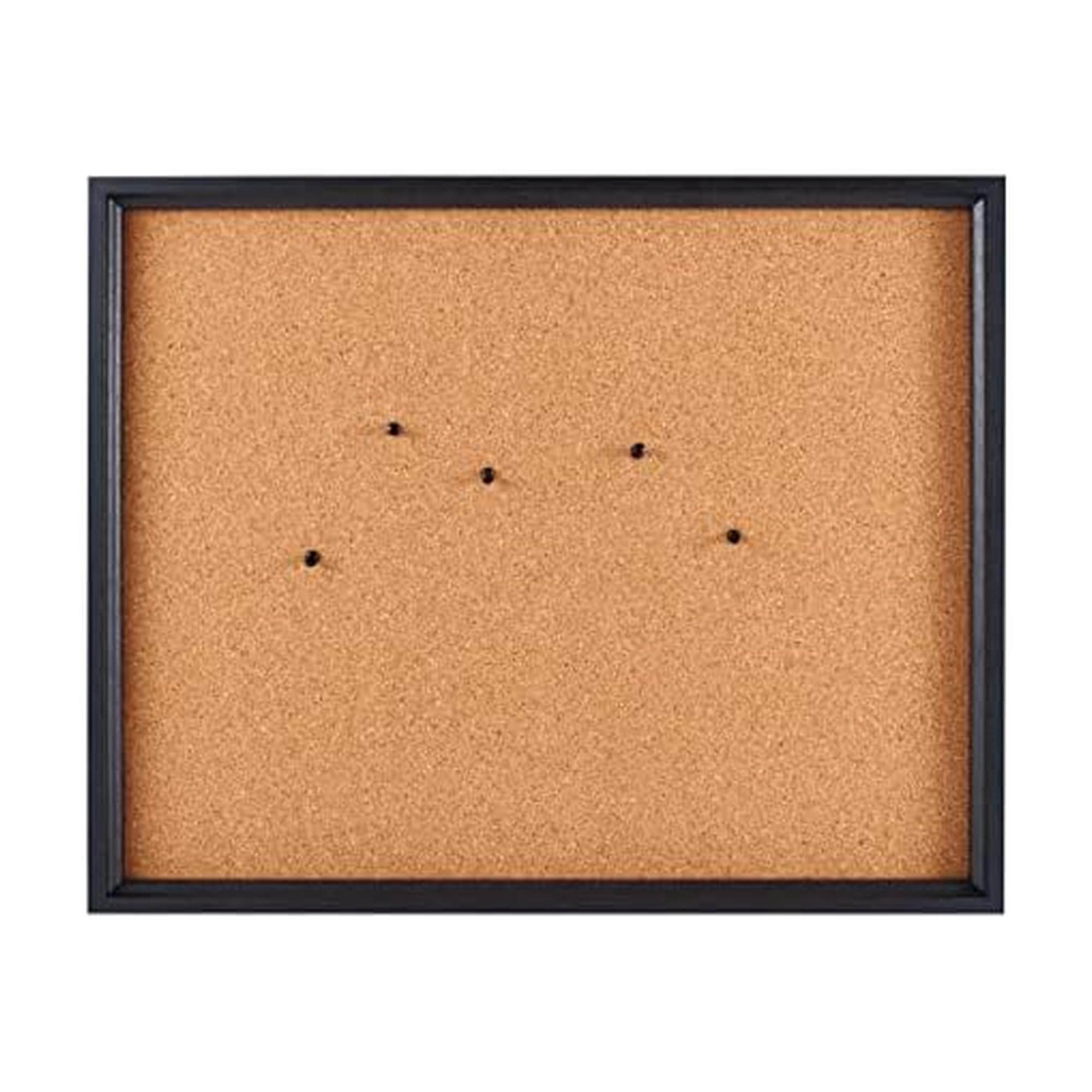 Towle Living Tablica korkowa z 5 pinami do domowego biura, pokoju w akademiku, sypialni, kuchni, klasy, 53 x 40 cm, czarna