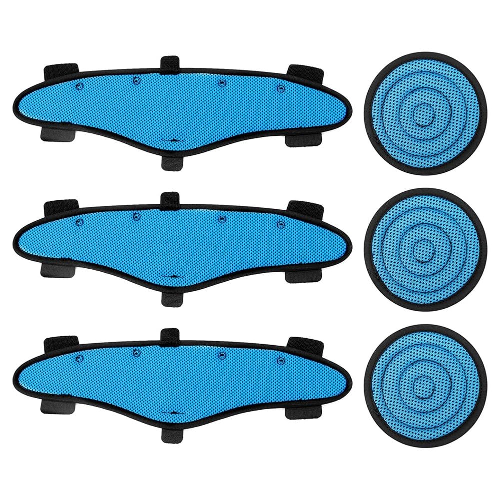 Jnchdghwa Blue & Black Hard Hat Sweatband And Top Pad Washable Hard Hat Cooling Liner Hardhat Suspension Accessories