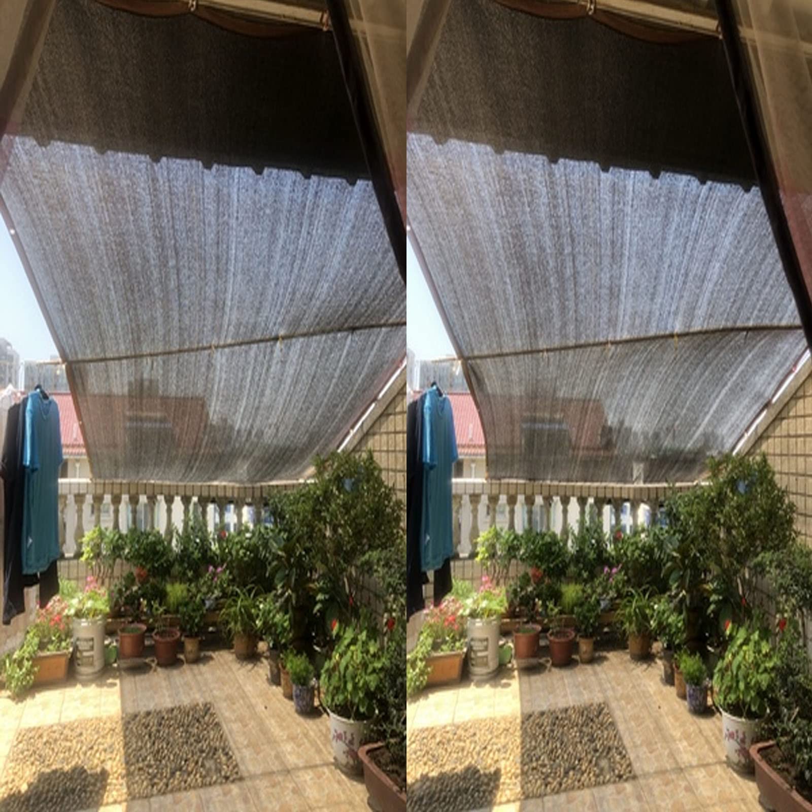 Anti-Uv Schatten Tuch,90% Beschattung,Sonnensegel Schattentuch,Sonnenschutznetz,Sonnensegel Wasserdicht,fürGarten/Pflanze/Gewächshaus/Scheune/Außen/Hof/Dach (6x7m/19.7x23ft)