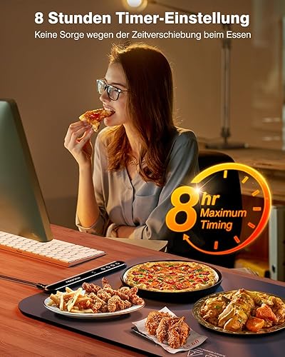 Miniatura 4 de Food Warming Mat, iTRUSOU 27.5x16'' Electric Warming Tray with 7 Temp-Settings, 1-99h Flexible Timer, Switchable °F/°C, Rollable Food Warmer Keep