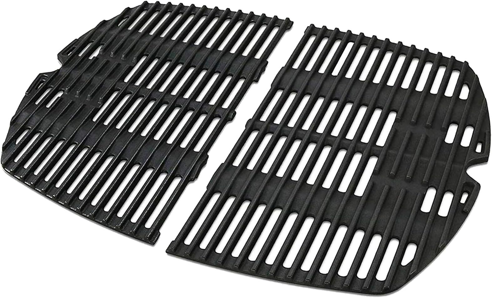 7646 7584 Replacement Cooking Grates for Weber Q300 Q320 Q3000 Q3200 Series Gas Grills, Matte Cast Iron Cooking Grate Replacement Parts for Weber 7646 7584