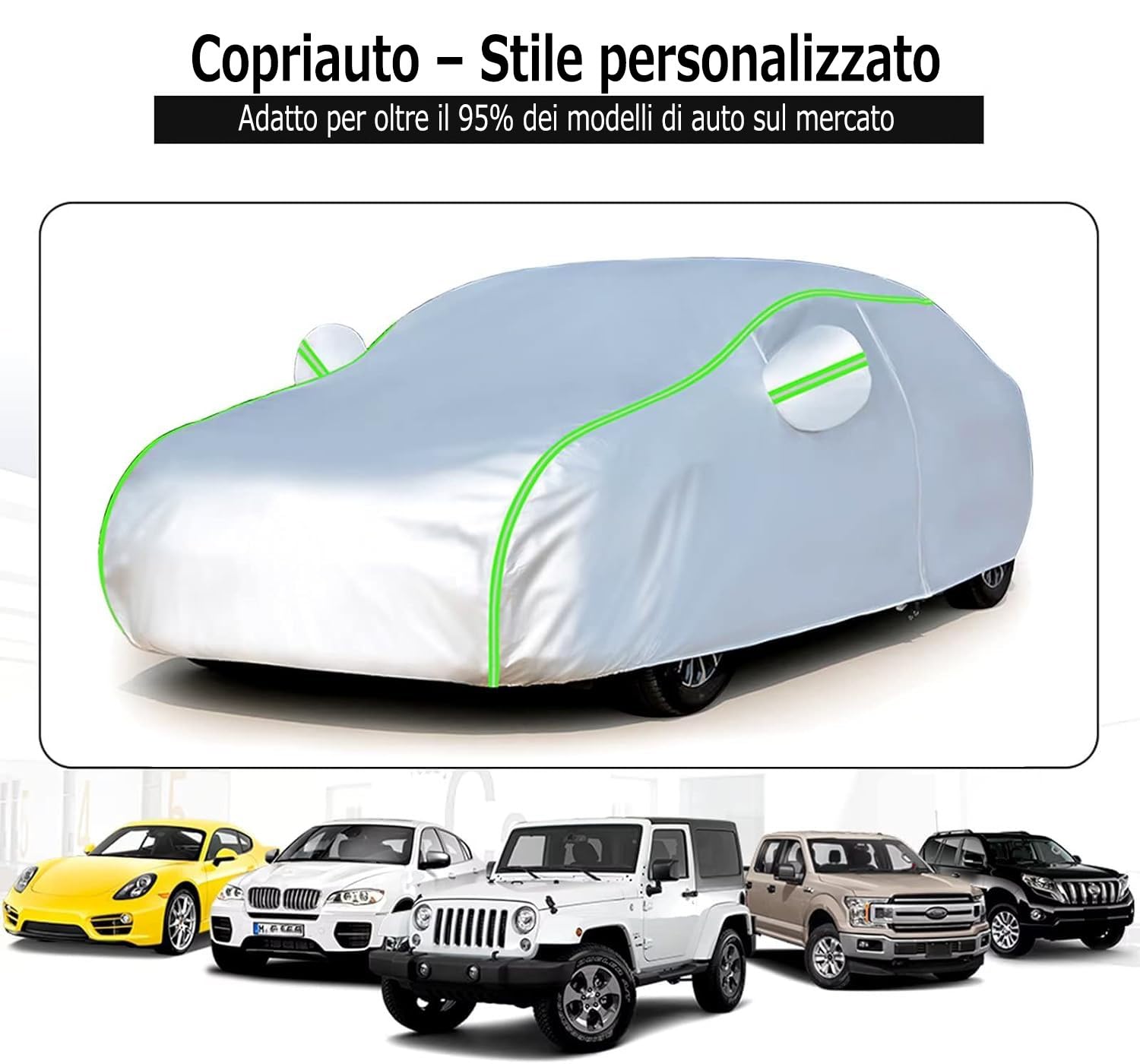 Bâche Voiture pour Siège Ateca 2020(438,1x184,1x160,1cm),Tissu Oxford, résistant à la Pluie et à la Neige, adapté à Toutes Les Saisons, résistant aux UV