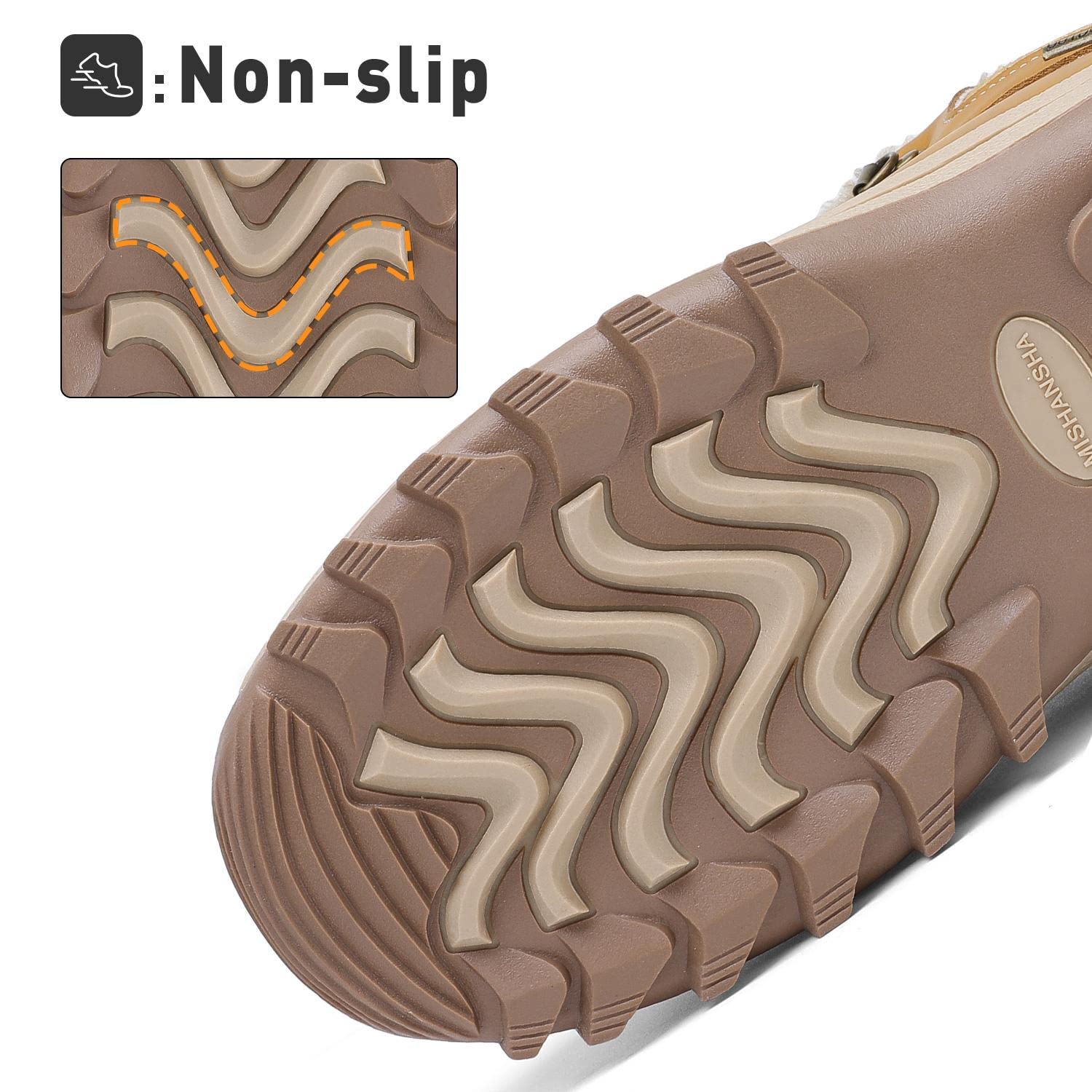 Mishansha Scarponcino Foderata - Caldo Antiscivolo Comode, Unisex Adulto