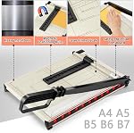 WORKLION Guillotine Cutter en papier A4 – Trimmer en papier lourd avec garde de sécurité,15 Capacité des feuilles, Cutter de précision Guillotine pour découper du papier, carte, photos, vinyle et plus avec facilité.