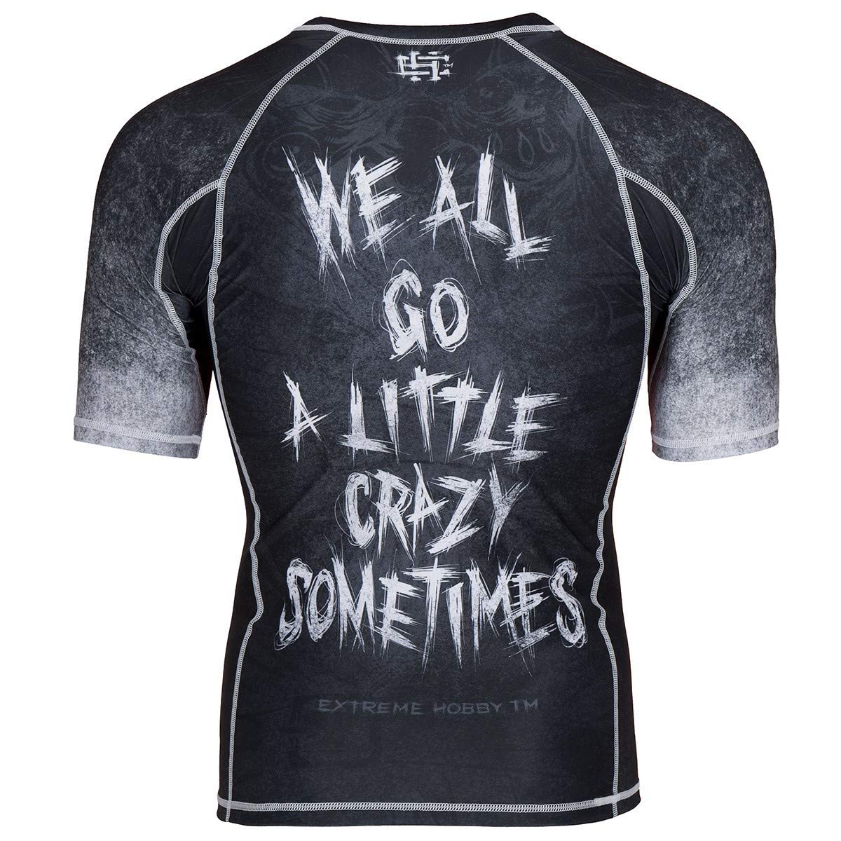 Koszulka kompresyjna z krótkim rękawem Rashguard Hardcore Training Rash Guard, męska koszula kompresyjna, MMA, bokserska, koszulka funkcyjna, męska koszulka z krótkim rękawem, koszulka kompresyjna, męska koszulka do biegania, koszulka sportowa.., Psycho C