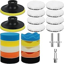 VIBINHO 23 Pièces 80mm Kit de Polissage Voiture, 23 Pièces Pad Polissage,Tampon de Polissage pour Perceuse, Pad Polissage pour Polissage, Meulage, Cirage de Voiture