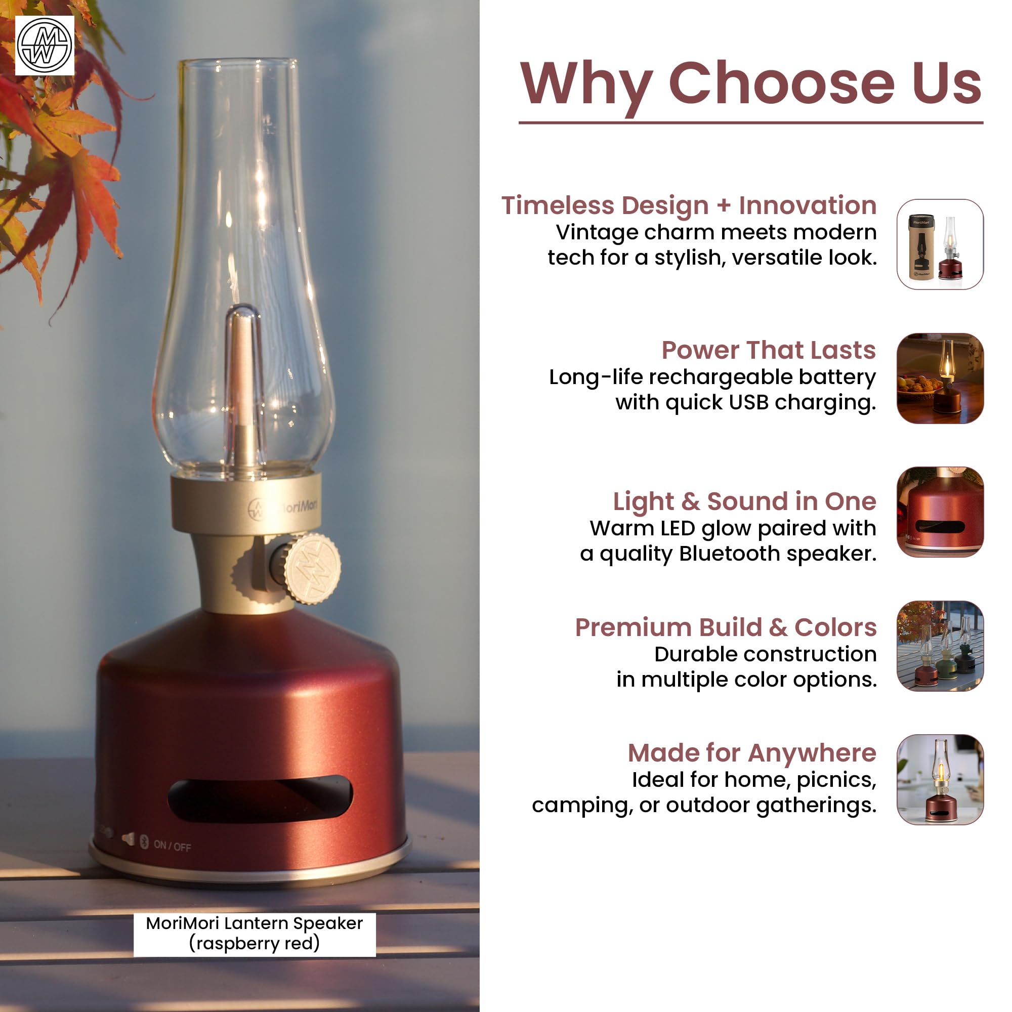 Lampe Led, enceinte Bluetooth et porte-boissons - Atmos - Laiton - KOODUU