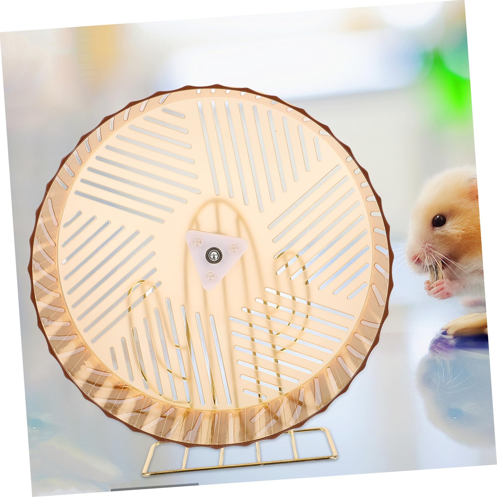 Roue Silencieuse pour Hamster Roue à Hérisson Stable Base Antidérapante pour Exercice Animal de Compagnie