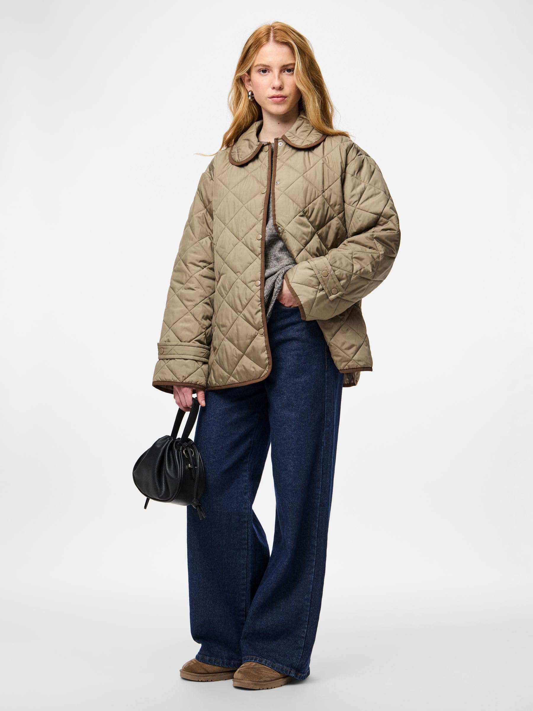 PIECES Short Quilted Jacket Pcemily Noos BC-Giacca Trapuntata Corta Donna