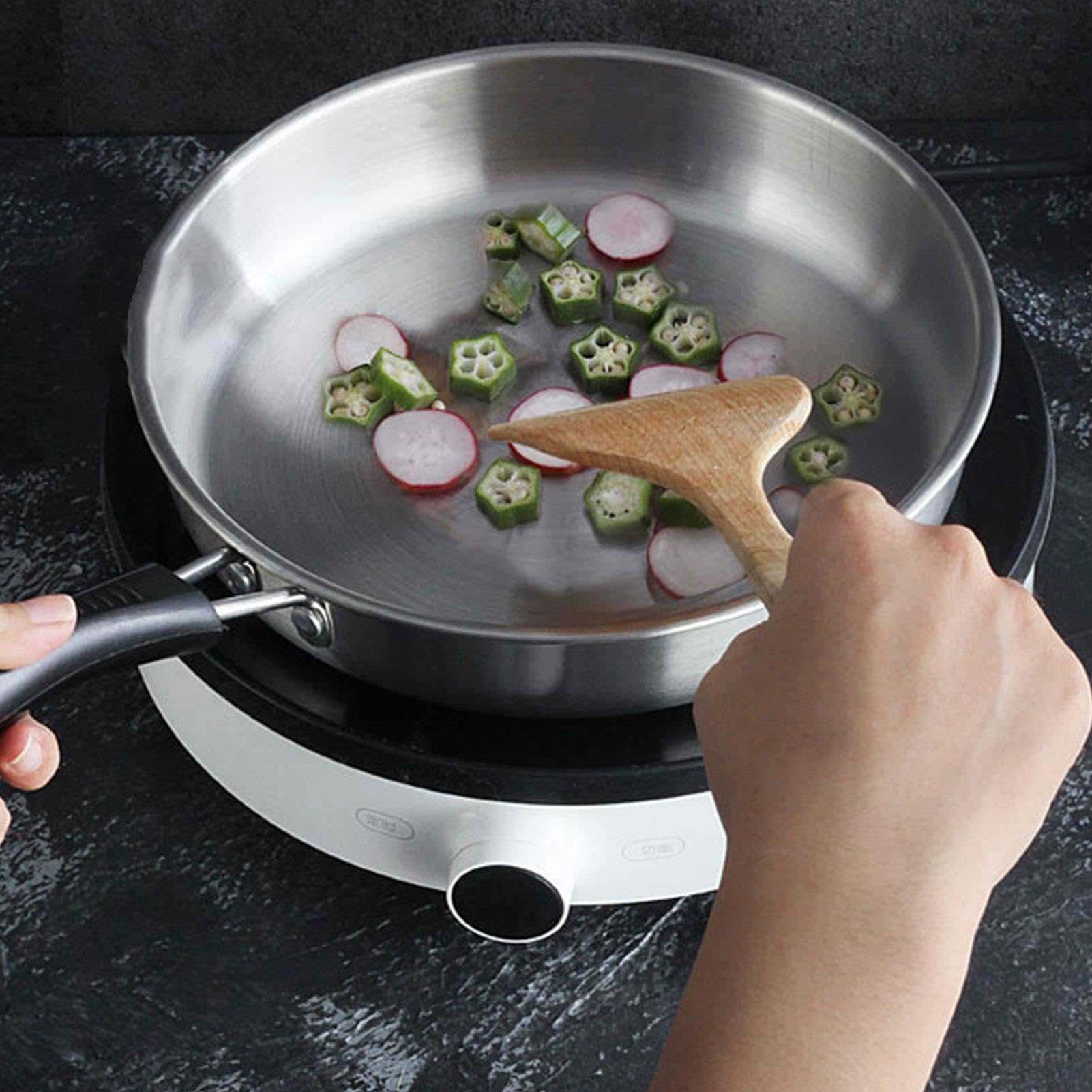 Set di utensili da cucina in acciaio , antiaderenti, 3 pezzi | pentole e padelle antiaderenti con coperchio