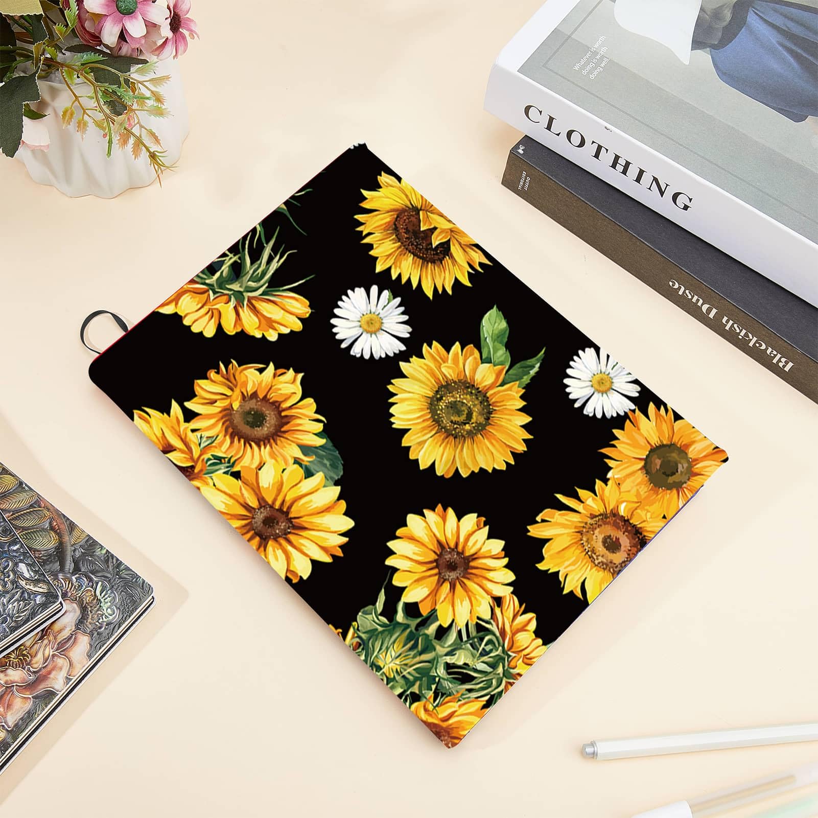 Copertina Elastica Per Libri Con Stampa Floreale - Protezione Lavabile Per Quaderni E Testi - Foto 5