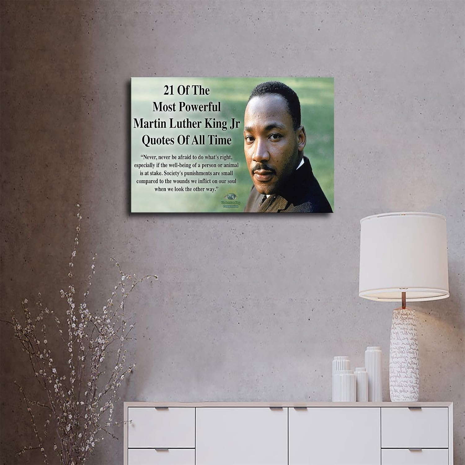 chenmjj 21 Inspirational Quotes From Martin Luther King Print Poster Picture HD Print Poster Retro Painted Modern Home Bedroom Room Aesthetic Decoration Canvas Art (08x12inch Unframed) image 3