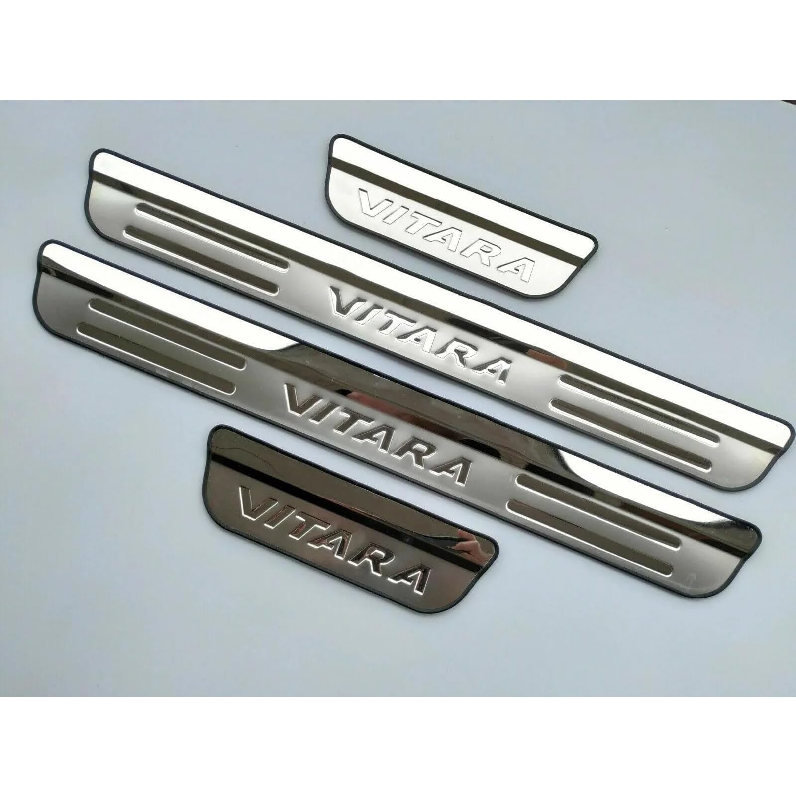 4-tlg Einstiegsleisten Schutz Suzuki Vitara IV - Edelstahl Schwellerleisten Silver