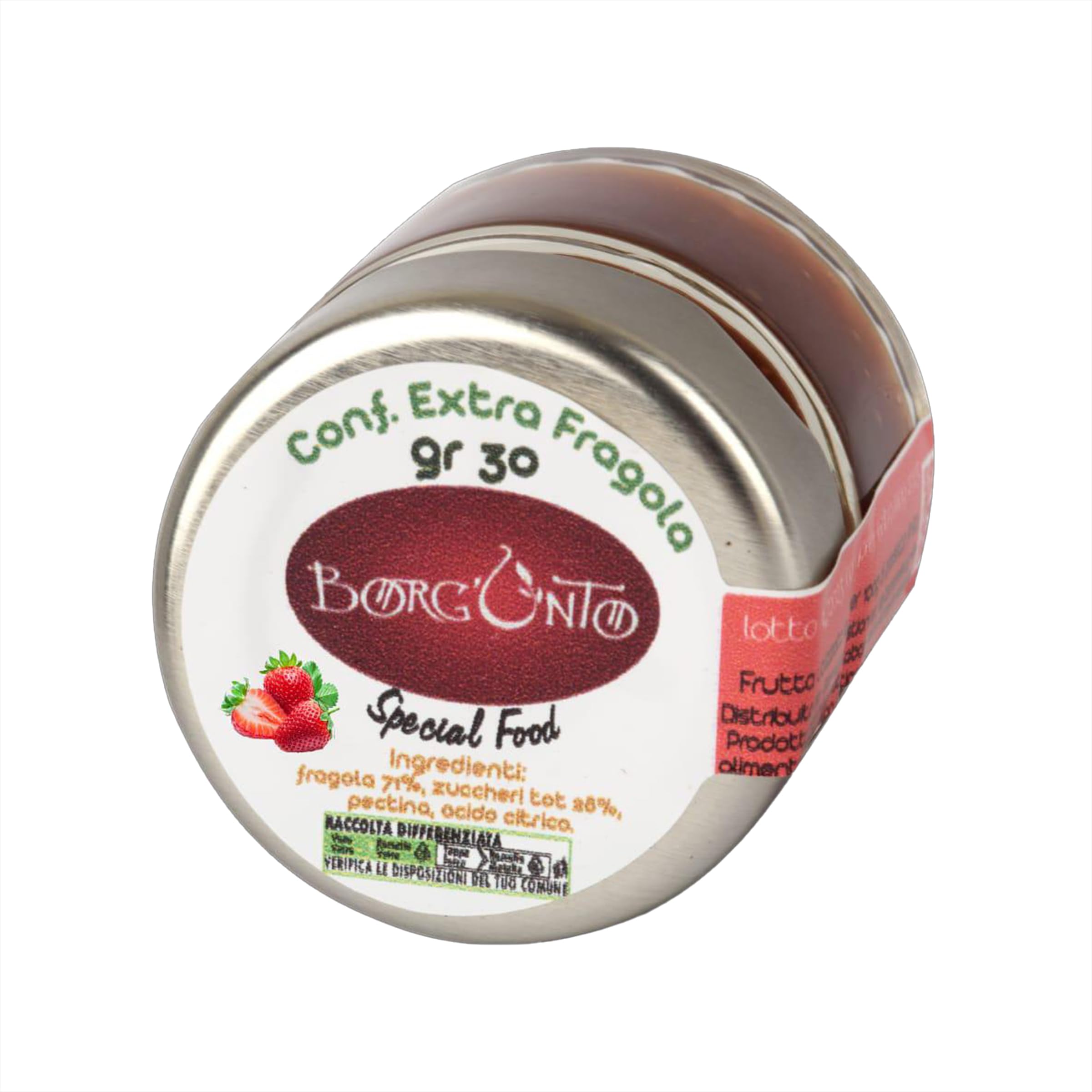 Borgunto® Confettura Extra di Fragole 18x30gr - Frutta di Alta Qualità Toscana, 100% Made in Italy