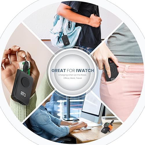 Miniatura 7 de Cargador portátil para Apple Watch Wireless 2500mAh Power Bank con cargador magnético para Apple Watch Series 9 8 7 6 5 4 3 2 1 SE UItra UItra 2 y