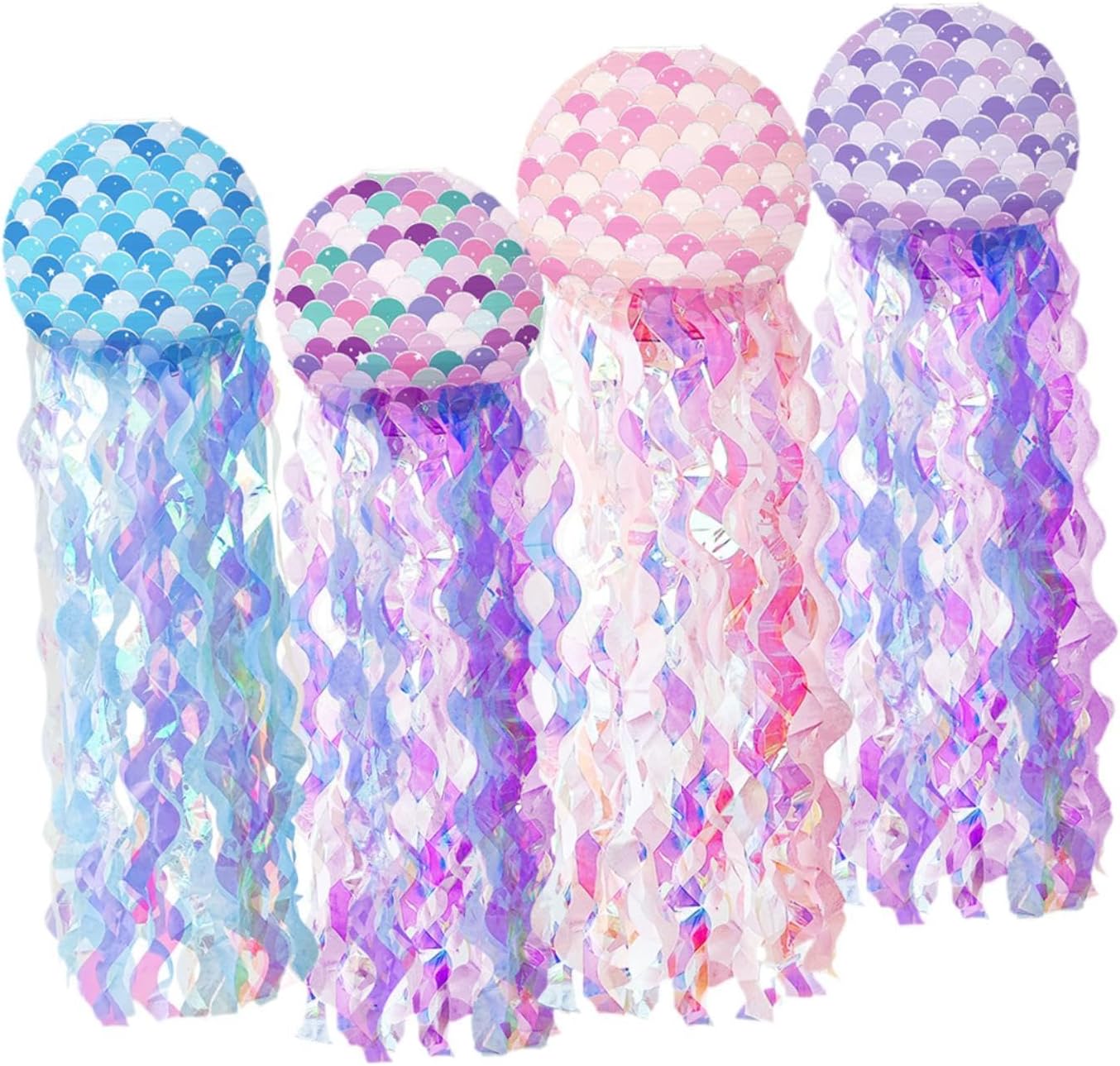 MERISHOPP® 4 Pieces Hanging Jelly Fish Paper Lanterns for Mermaid Theme Party Baby Room|Home & Garden | Greeting Cards & Party Supply | Party Supplies |4 Jellyfish Paper Lanterns