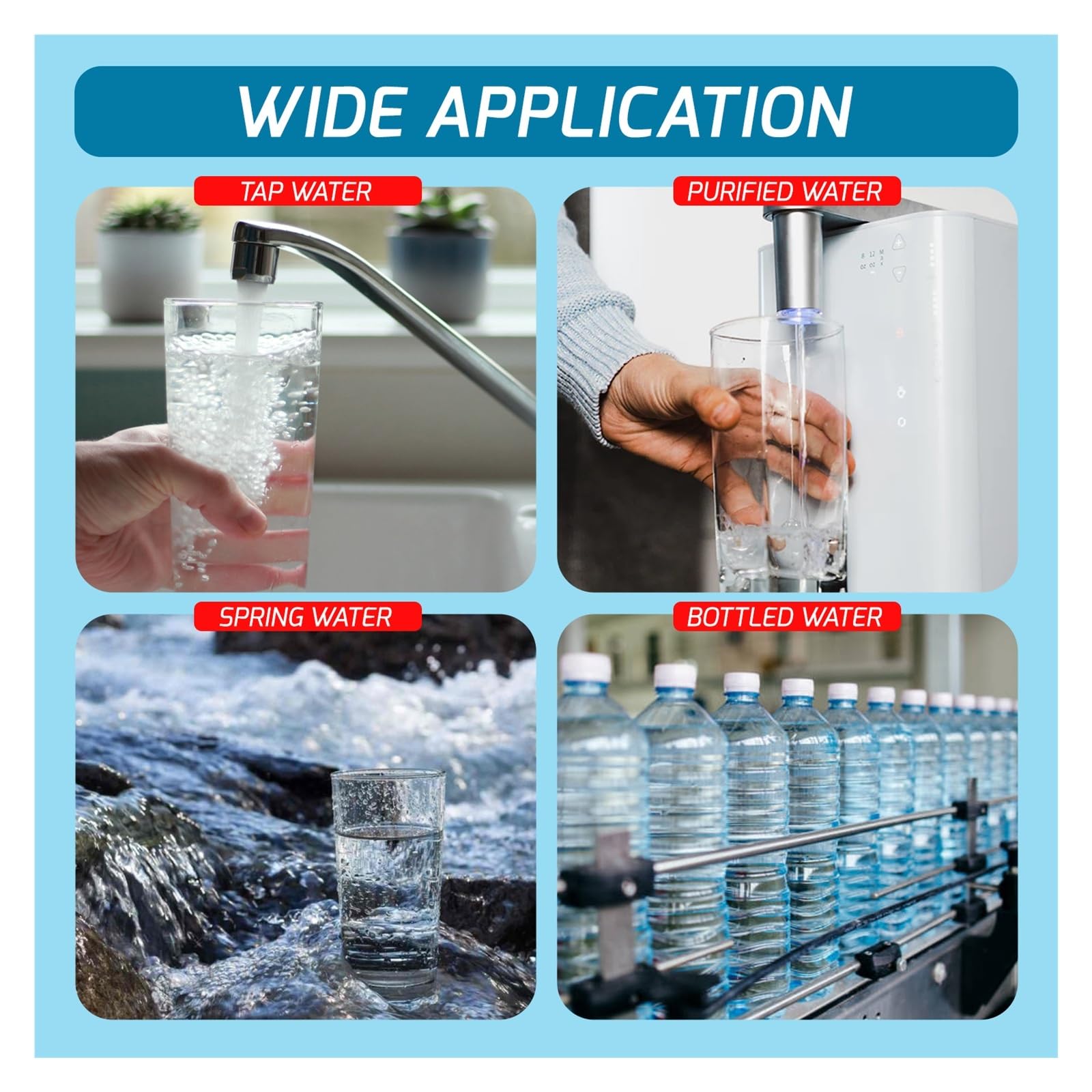 Medidor de TDS 6 en 1, TOC UV275, EC, DQO, medidor temperatura, comprobador digital calidad del agua,Análisis de calidad instantáneo