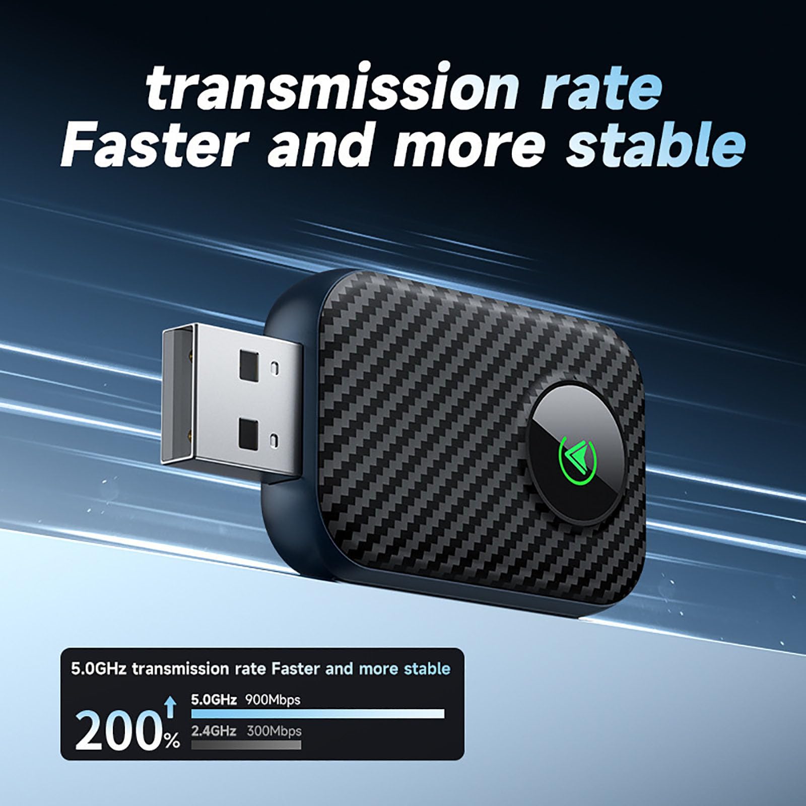 ZFZFC Adaptateur CarPlay sans Fil pour MG ZS EV 2019-2023 2024 2025 2026, Dongle Convertir Le Filaire en sans Fil pour Voitures, Rapide et Stable
