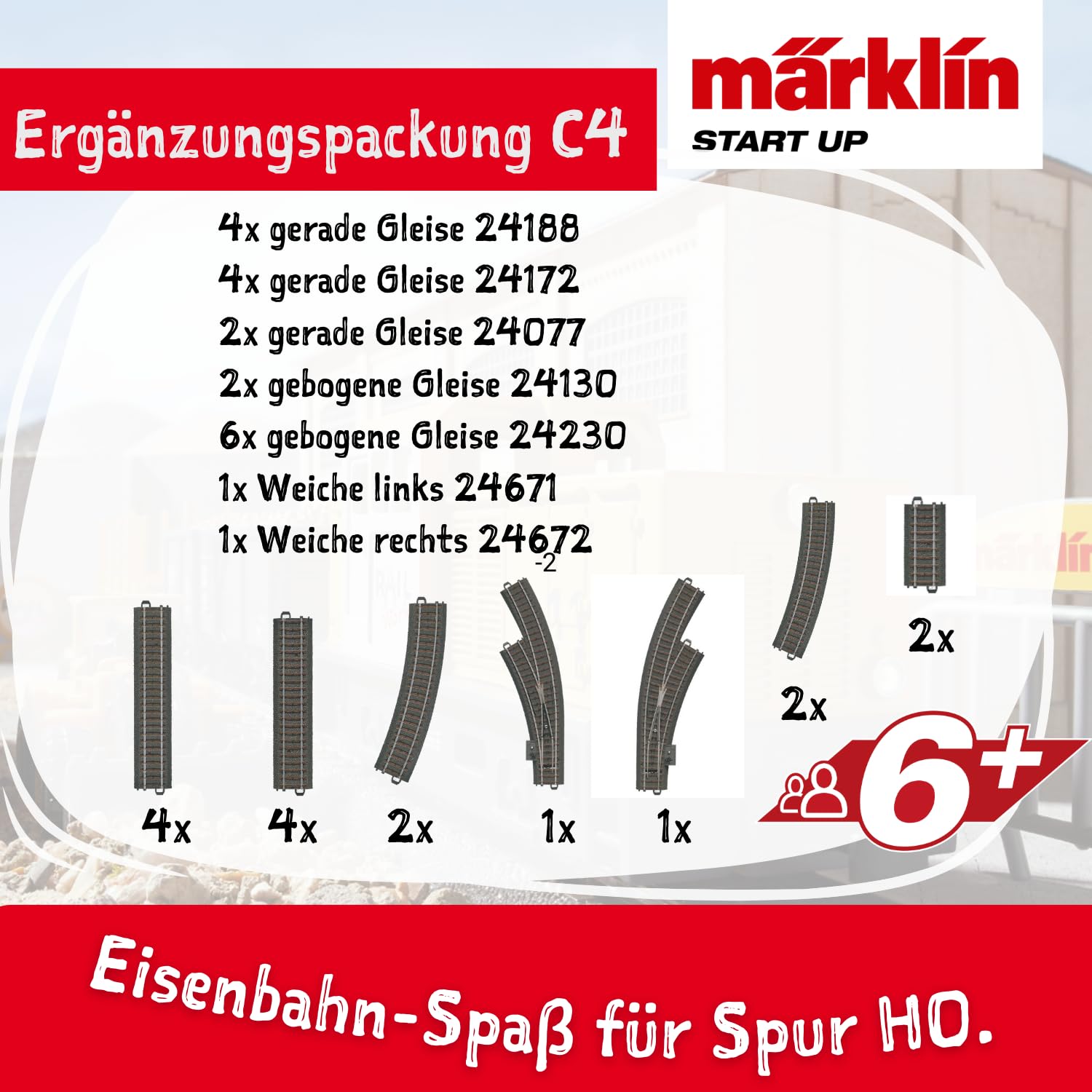 Märklin Start up 24904 Kit complémentaire de voie C C4, Modélisme Ferroviaire Piste H0