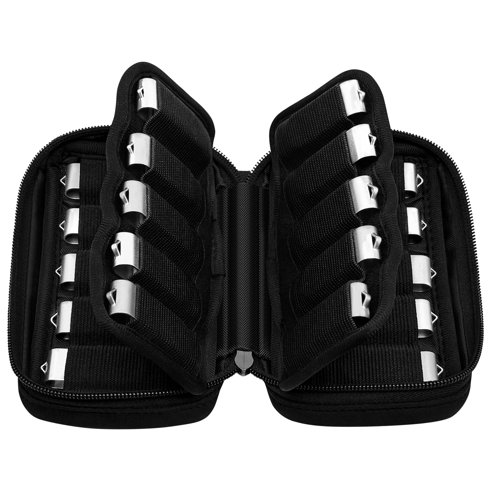 ABLAZE Flash Drive Case 20 Slots for USB Storage, USB Holder Storage Bag with Label, Electronic Accessories Organizer for Thumb Drive (Black)
