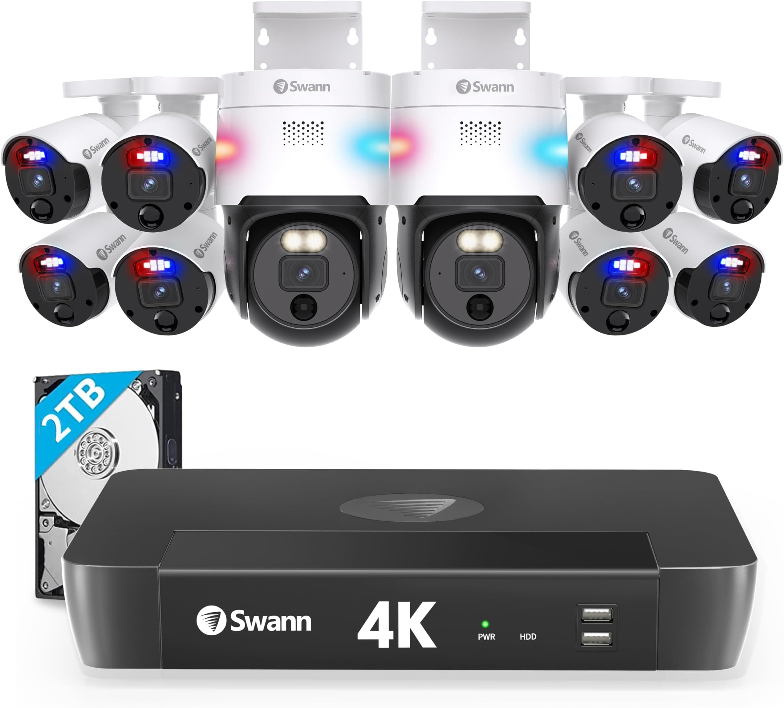 Swann Home Security Camera System with 2TB HDD, 16 Channel