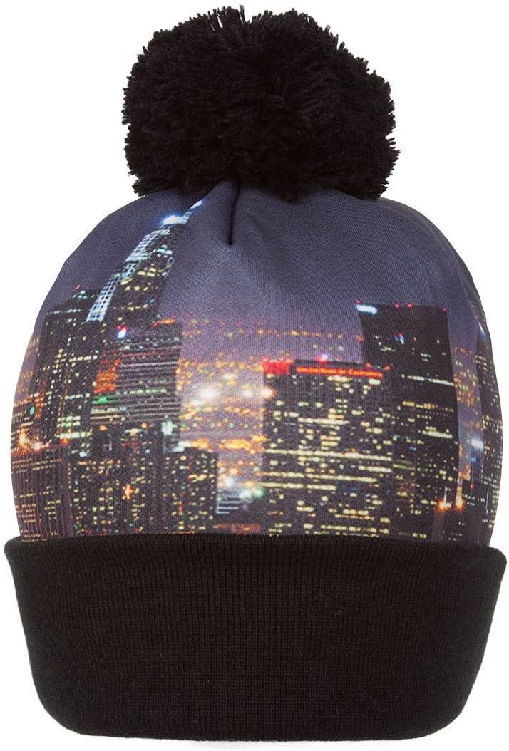 TOP HEADWEAR Winter Unisex Sublimation Cuffed Beanie w/Pom