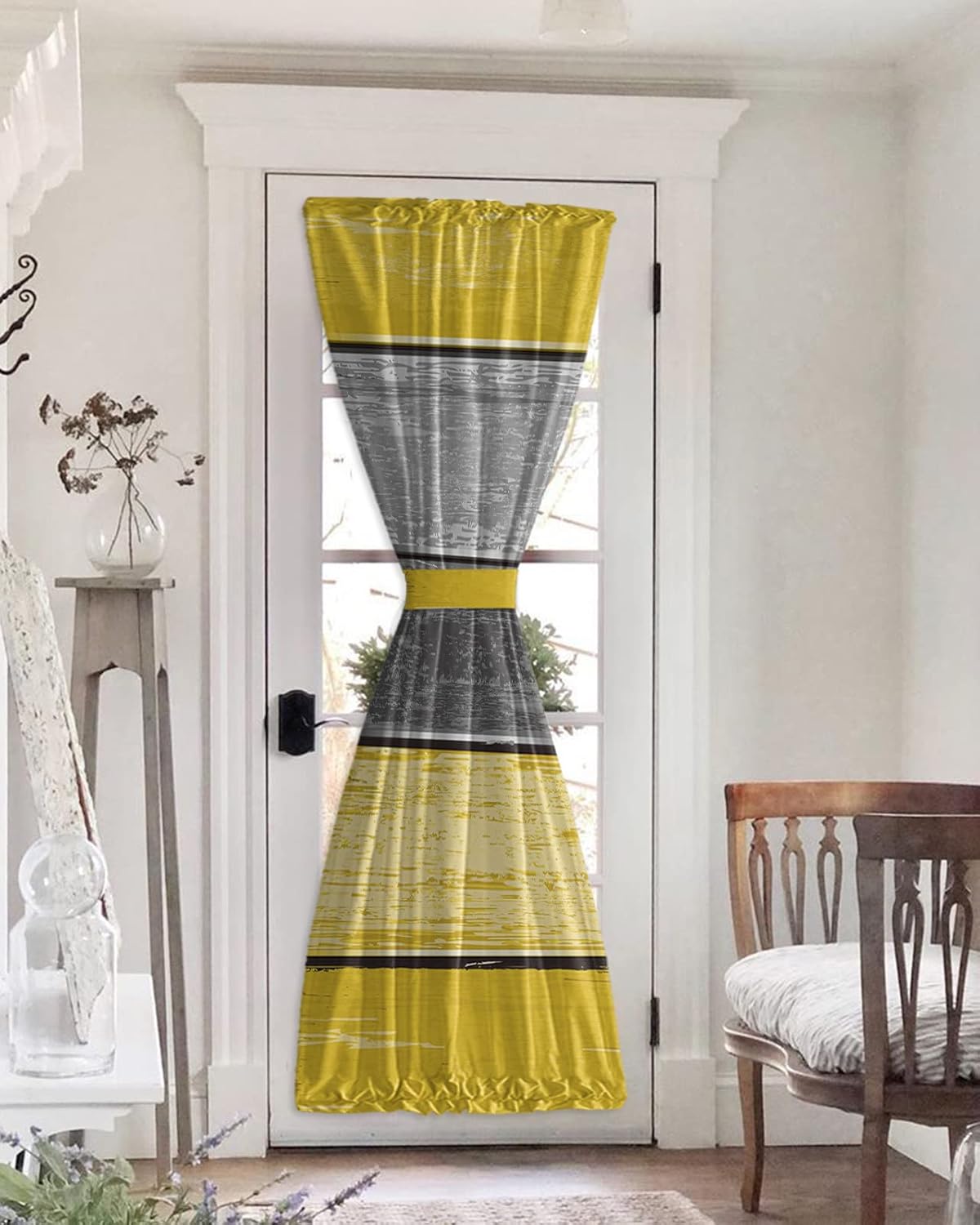 French Door Curtain Panels 25x72in,Blackout Rod Pocket Door