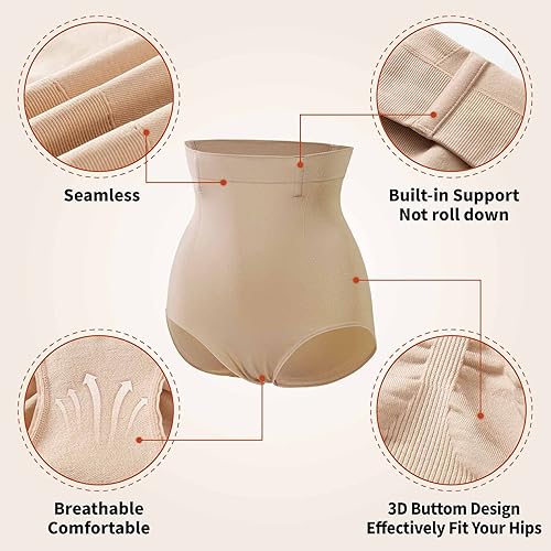 Miniatura 4 de AMRIY Faja moldeadora para mujer, ropa interior con control de abdomen, bragas de mayor potencia, faja para levantar los glúteos