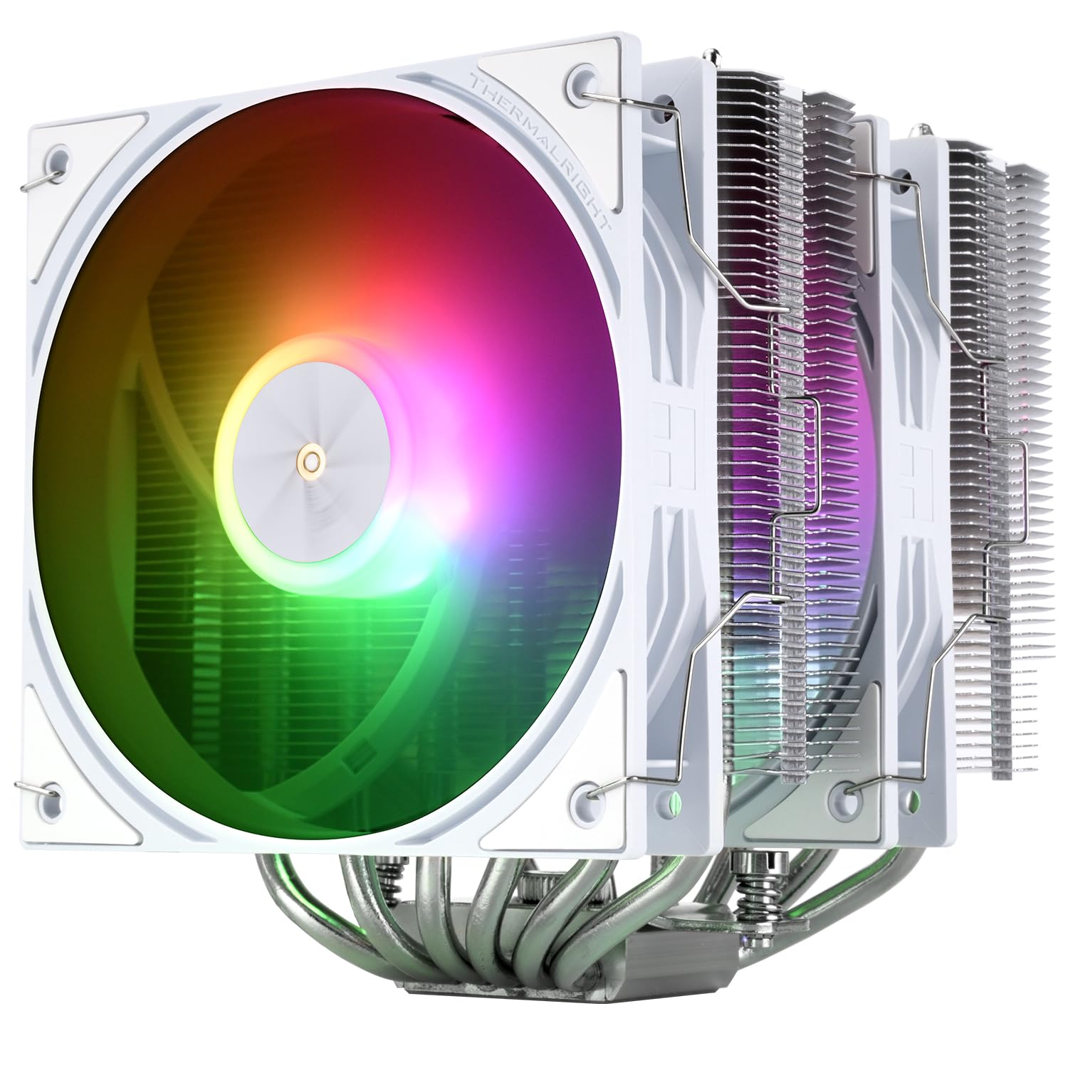 Peerless Assassin 120 SE ARGB White V3 CPU Luftkühler, Dual Tower und Lüfter mit 6 Heatpipes,2xTL-P12W-S PWM Lüfter mit 2000RPM,für AM5/AM4,Intel LGA1851/1700/115X/1200