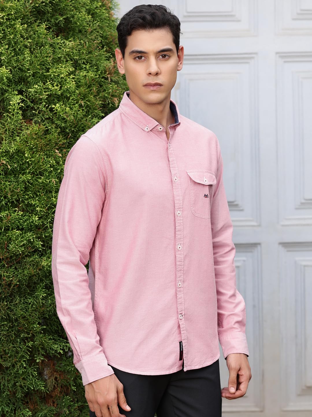 Thomas Scott Uomo | Tinta unita | Manica lunga | Vestibilità regolare | 100% cotone | Tasca singola | Colletto spalmato | Camicia casual (disponibile in taglie forti)