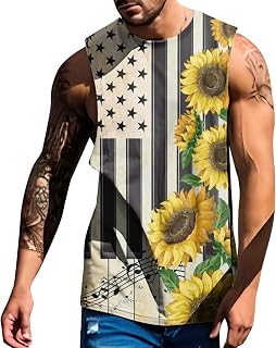 Fitness Muscle Tank Top Mens Vest Tank Top Quick Dry Gym Fitness Workout Vest T-Shirts Vest Top for Running Gym Workout Sport Fitness
