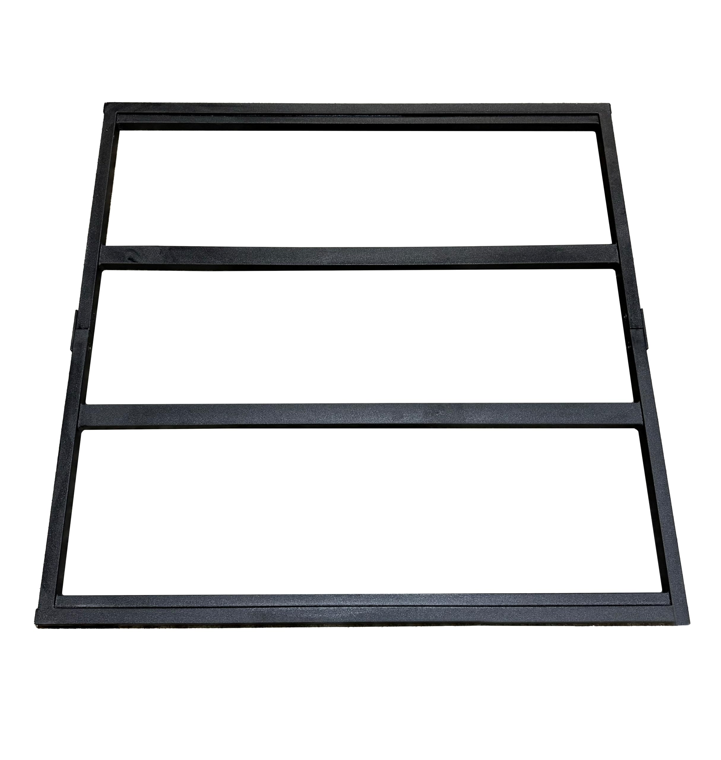 Fire Pit Base, Safety, Black, Iron, Square, 50" sq X 3" thick, Compatible with Concrete, Stone