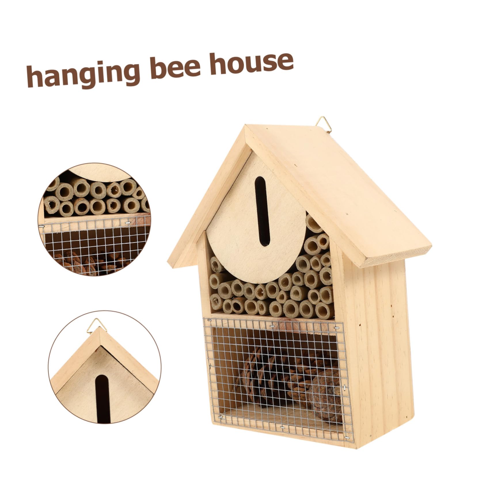 VICASKY Casa delle Api da Giardino Hotel per Insetti Appeso Design Decorativo per Api Solitarie e Insetti Accessorio per Giardino