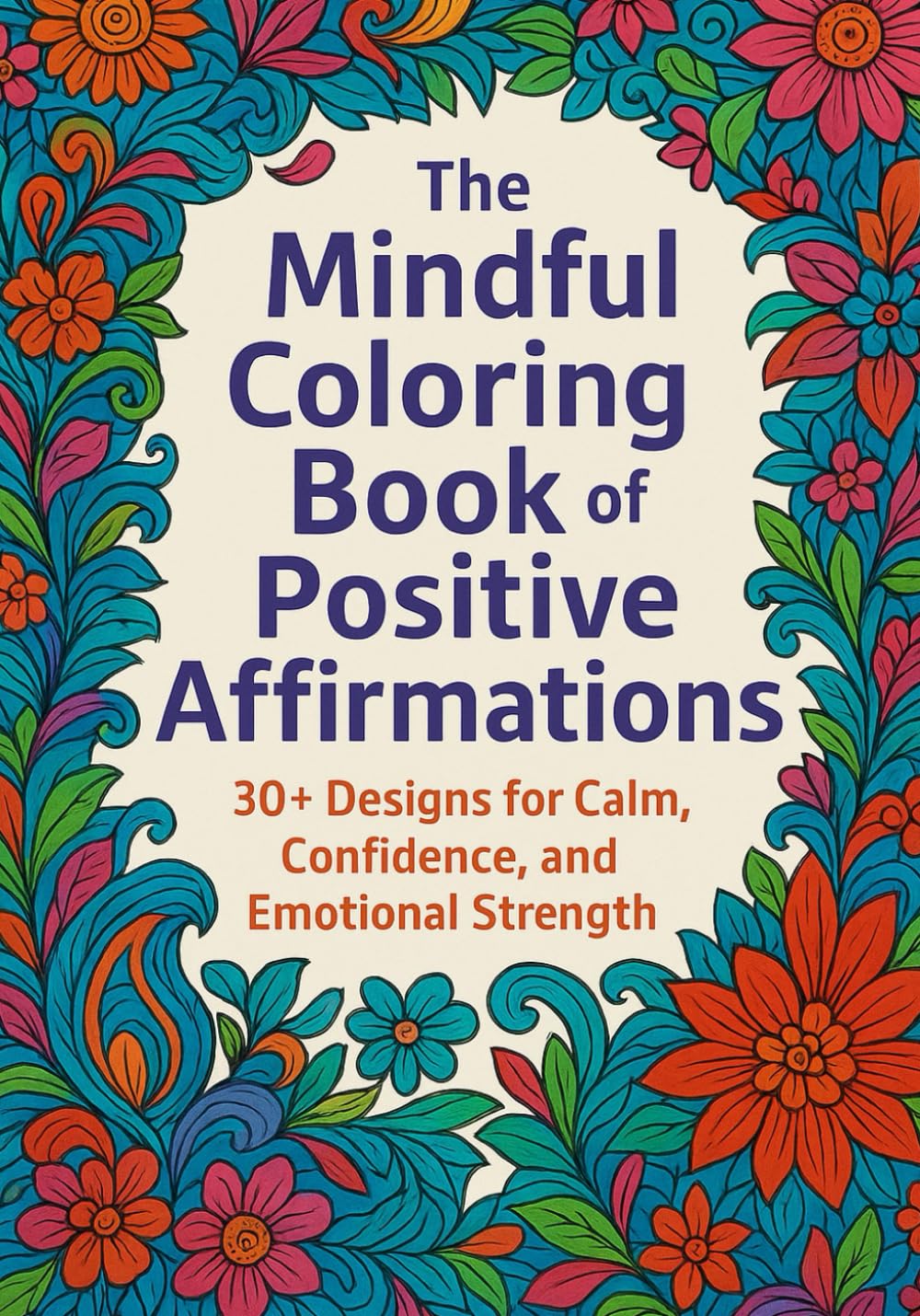 The Mindful Coloring Book of Positive Affirmations: 30+ Designs for Calm, Confidence, and Emotional Strength