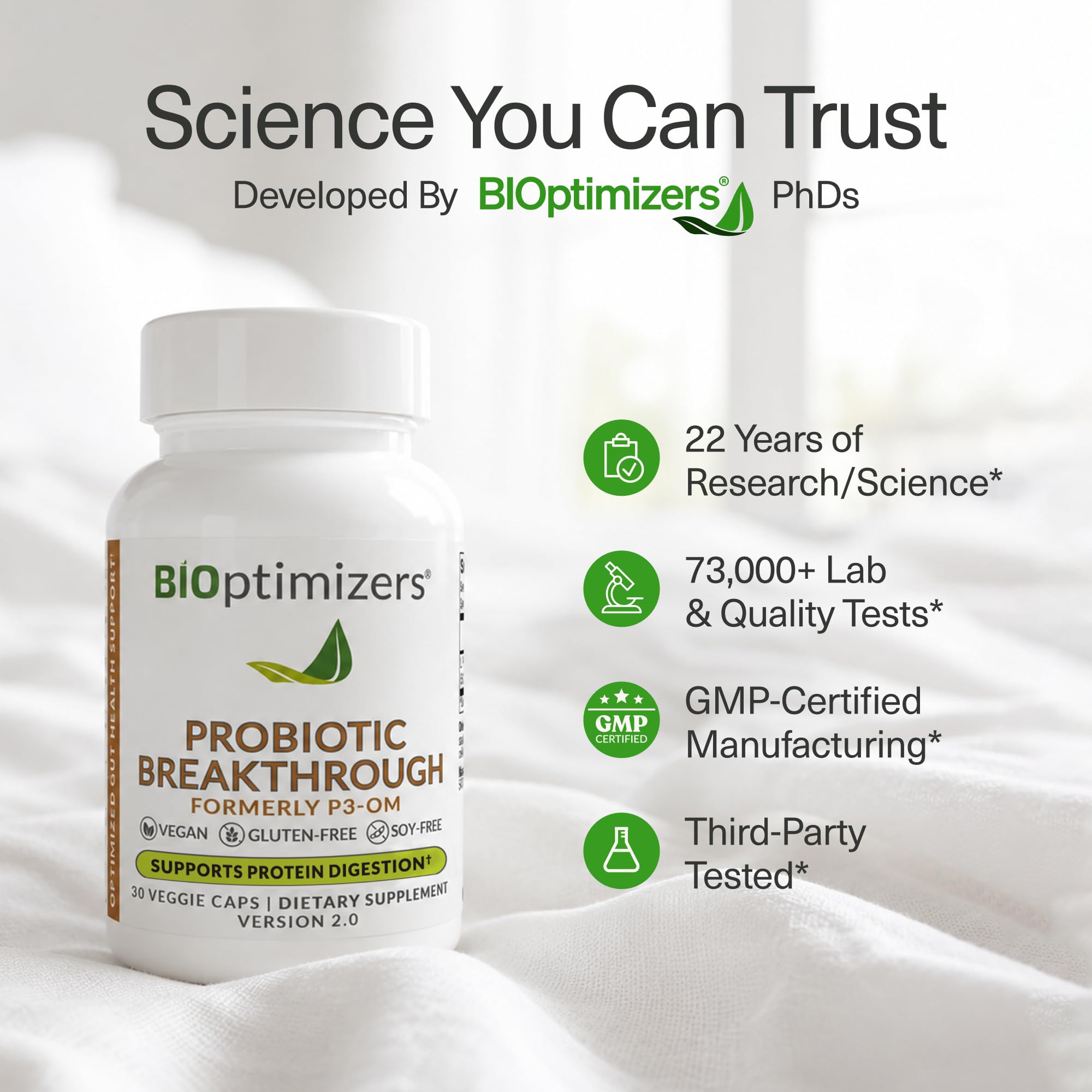 BIOptimizers Probiotic Breakthrough, Gut & Digestive Support, 30 Capsules — Amazon image 6