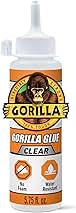 Gorilla Clear Glue, 5.75 Ounce Bottle (Pack of 1) - Crystal Clear, All Purpose, and Water Resistant