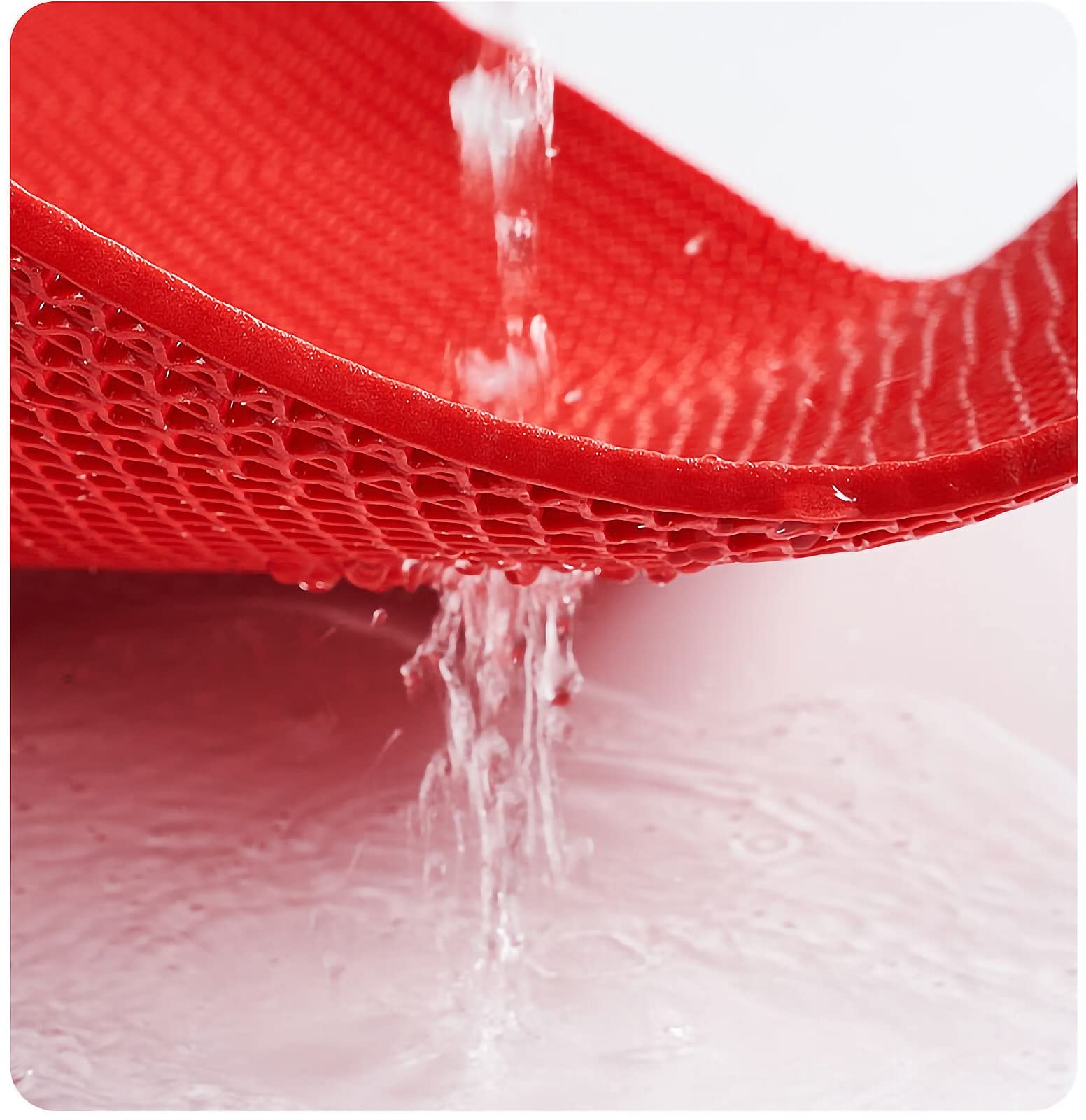 Tappetino drenante antiscivolo spesso 5mm Tappetino commerciale in PVC Tappetino per pavimento drenato per aree umide per interni ed esterni, per piscina Cucina Ristorante ( Color : Red , Size : 90cmx