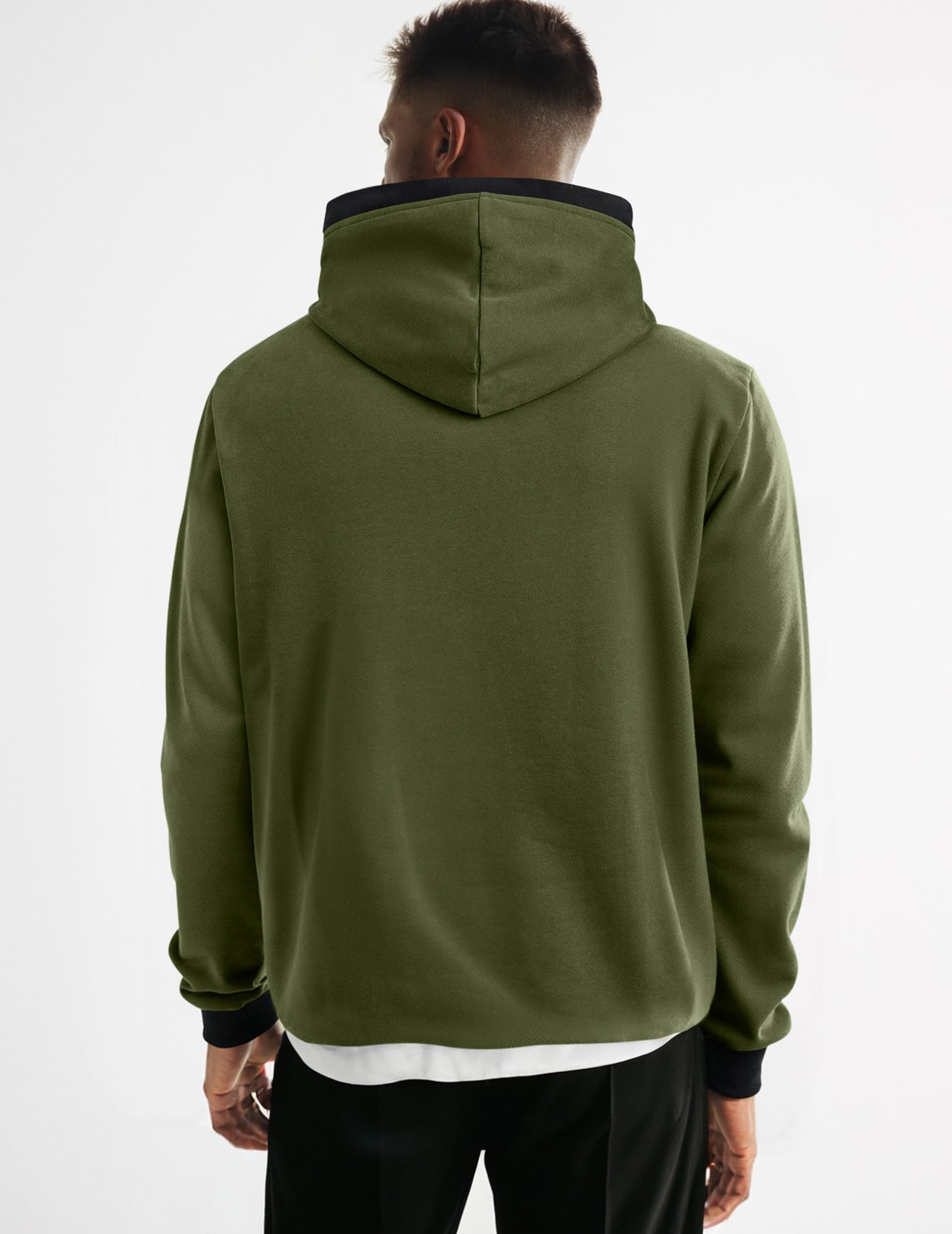 JMIERR Kapuzenpullover Herren Langarm Hoodie Herren Warm Pullover mit Kapuze Casual Kapuzenjacke Hoodie Baumwolle Sweatshirt Kordelzug Hoody mit Tasche